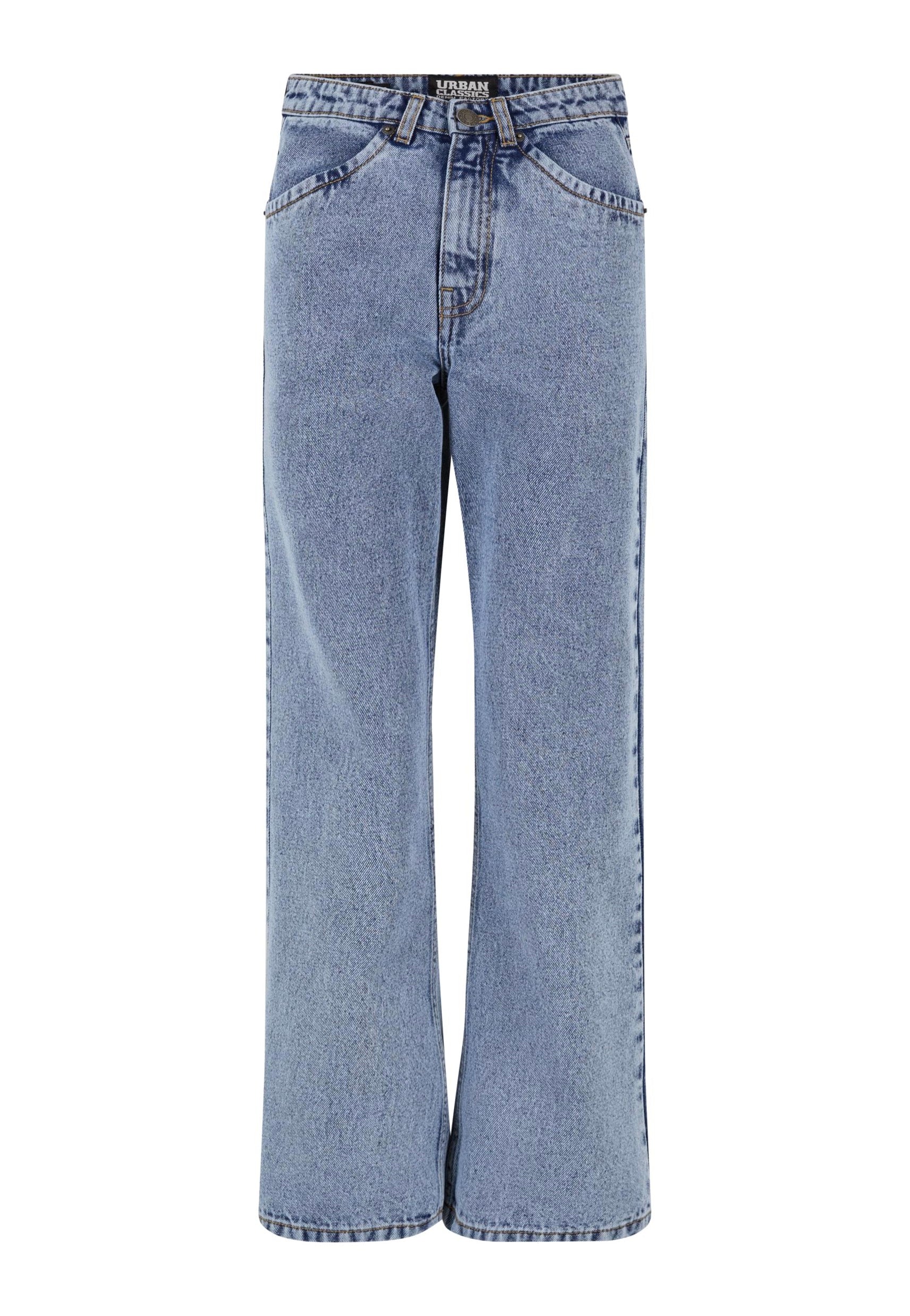 Urban Classics - Ladies Cropped Straight Leg Denim Tinted Lightblue Washed - Jeans | Women-Image