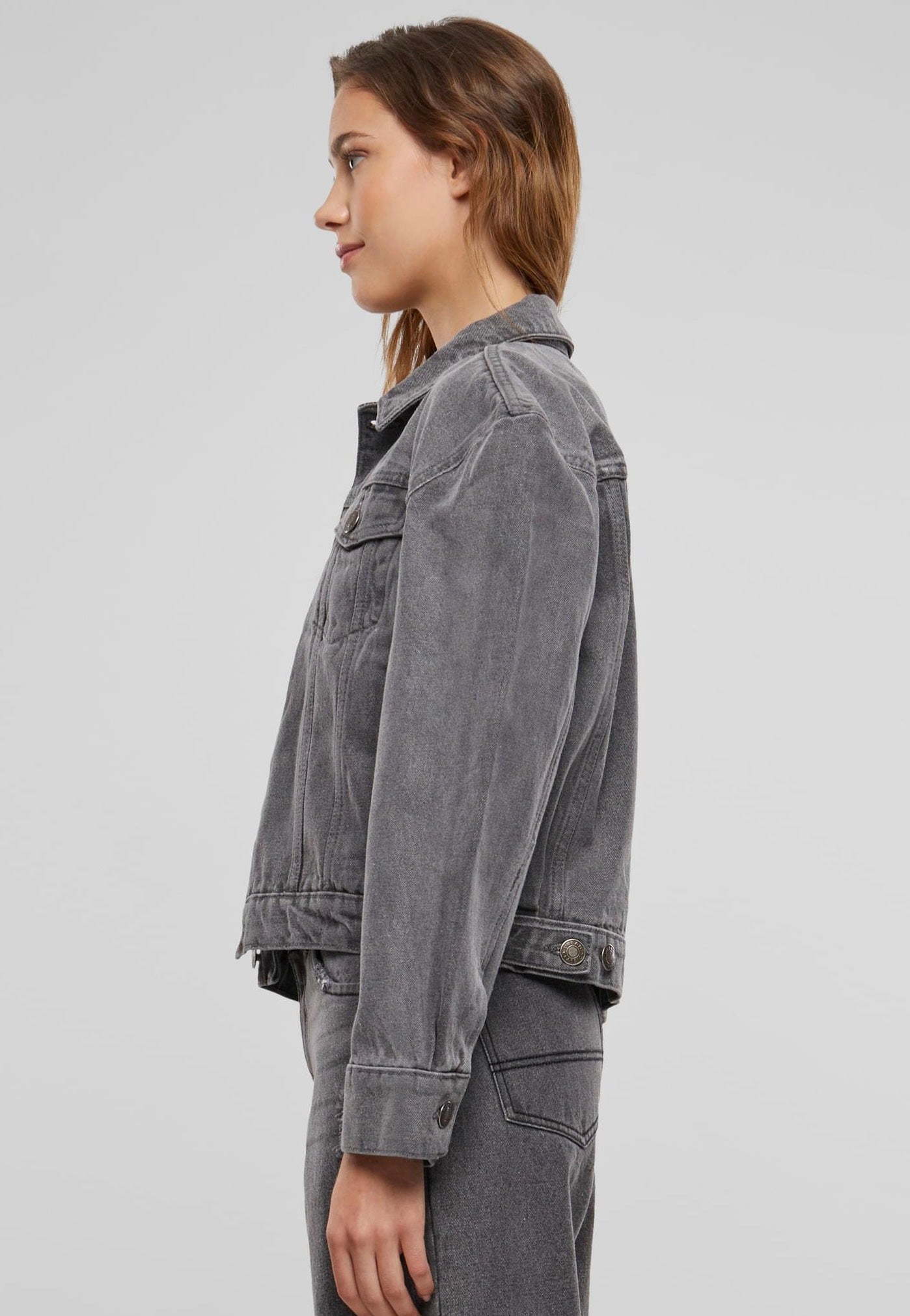 Urban Classics - Ladies 80‘s Oversized Denim New Grey Washed - Jeans Jacket | Women-Image