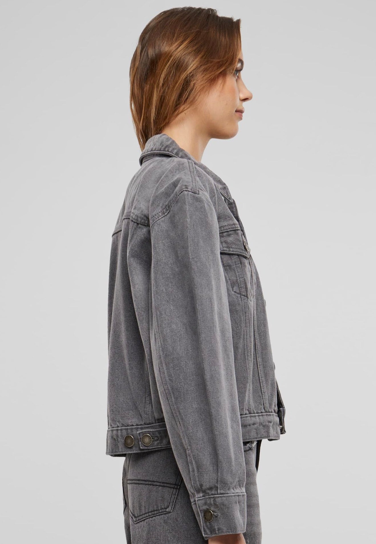 Urban Classics - Ladies 80‘s Oversized Denim New Grey Washed - Jeans Jacket | Women-Image