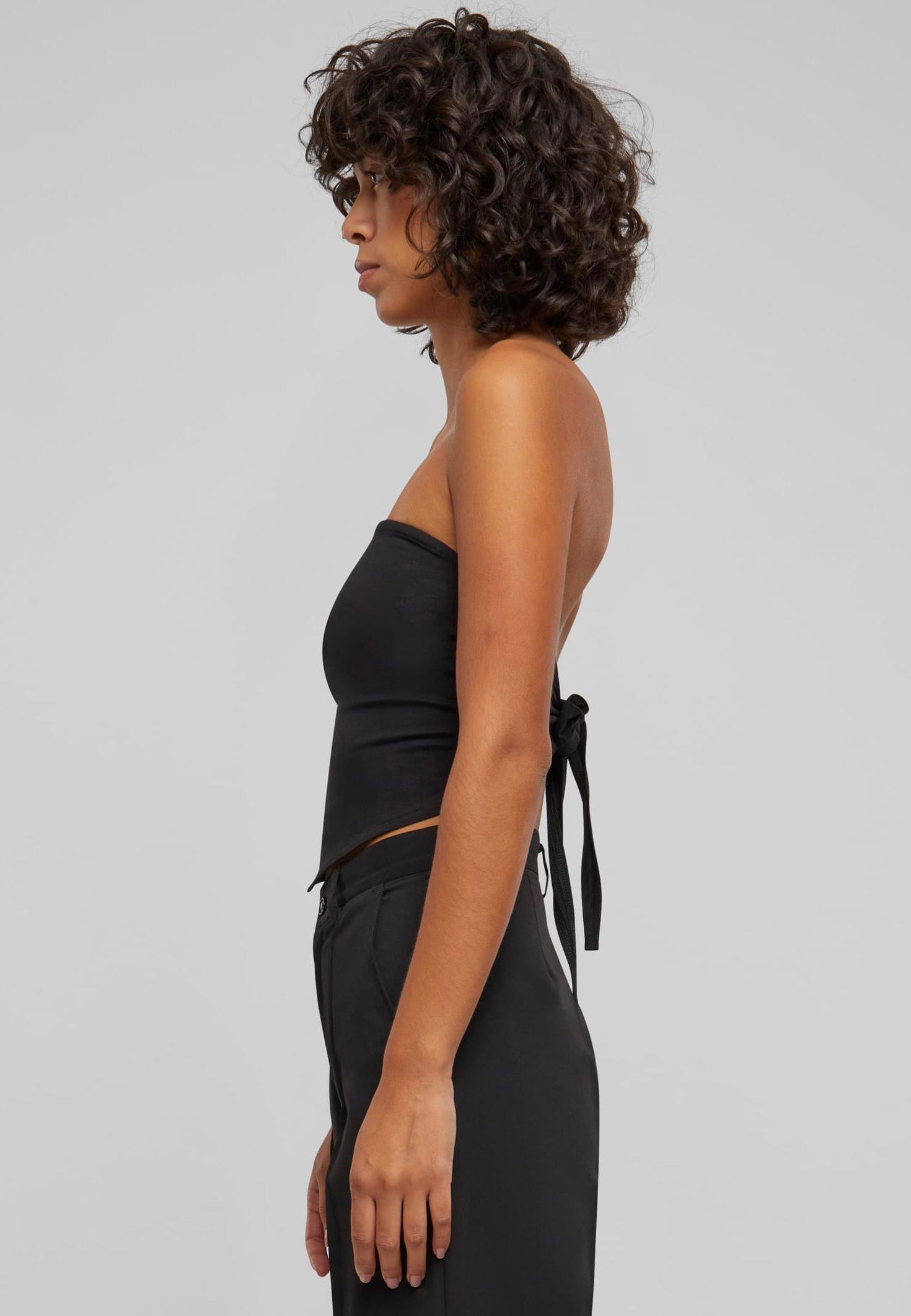 Urban Classics - Ladies Knotted Bandeau Black - Top | Women-Image