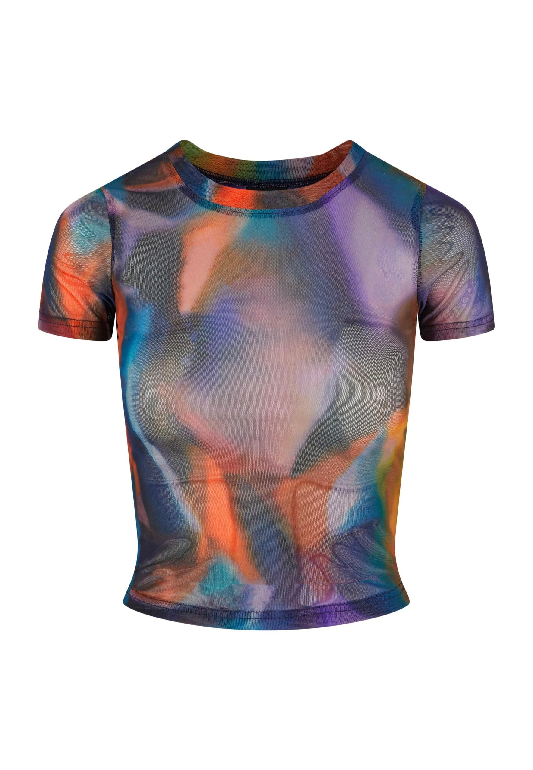 Urban Classics - Ladies AOP Mesh Multicolorreflection - T-Shirt | Women-Image