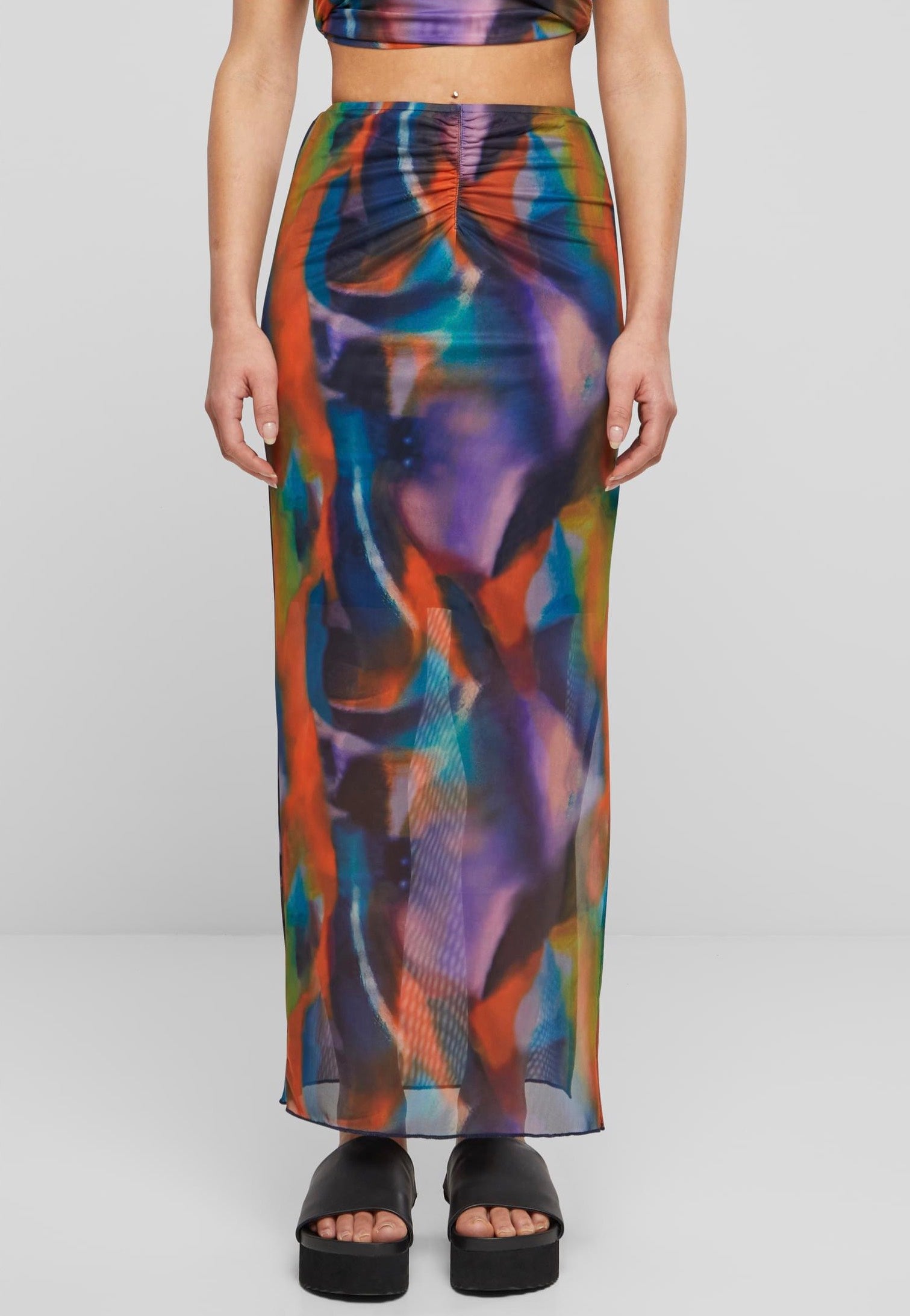 Urban Classics - Ladies AOP Mesh Tube Multicolorreflection - Skirt | Women-Image