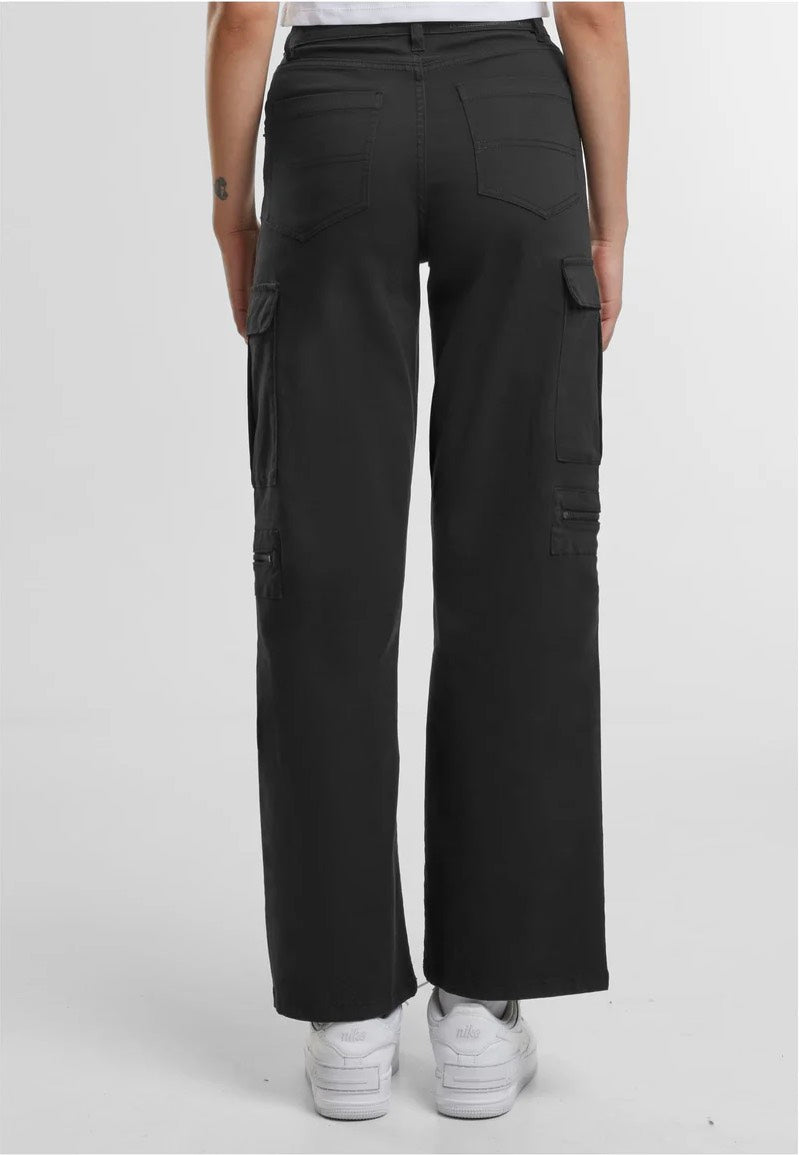 Urban Classics - Ladies Loose Utility Stretch Twill Black - Pants | Women-Image