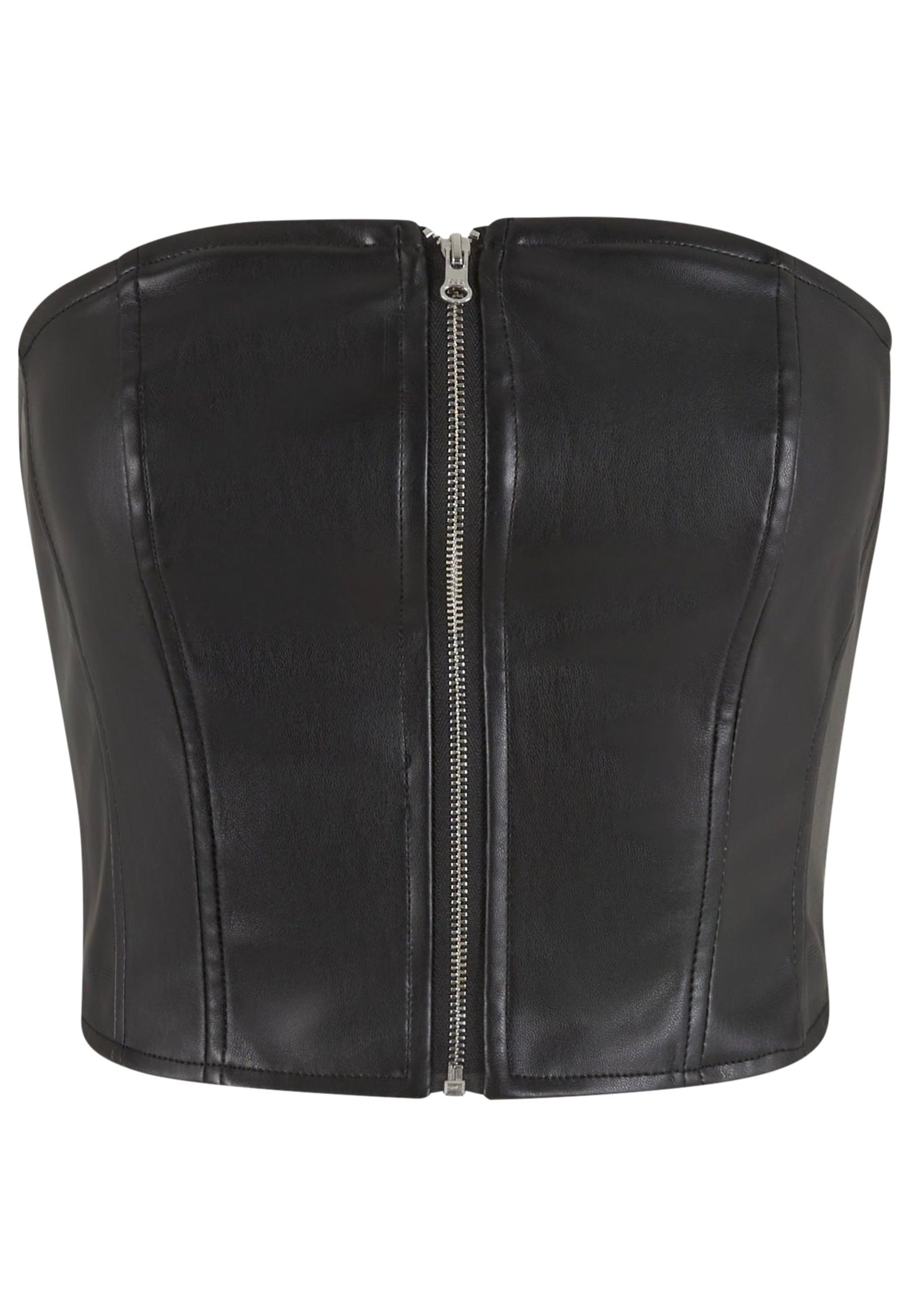 Urban Classics - Ladies Synthetic Leather Bandeau Black - Top | Women-Image