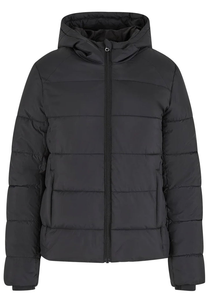 Urban Classics - Ladies Short Puffer With Hood Black - Jacket | Women-Image