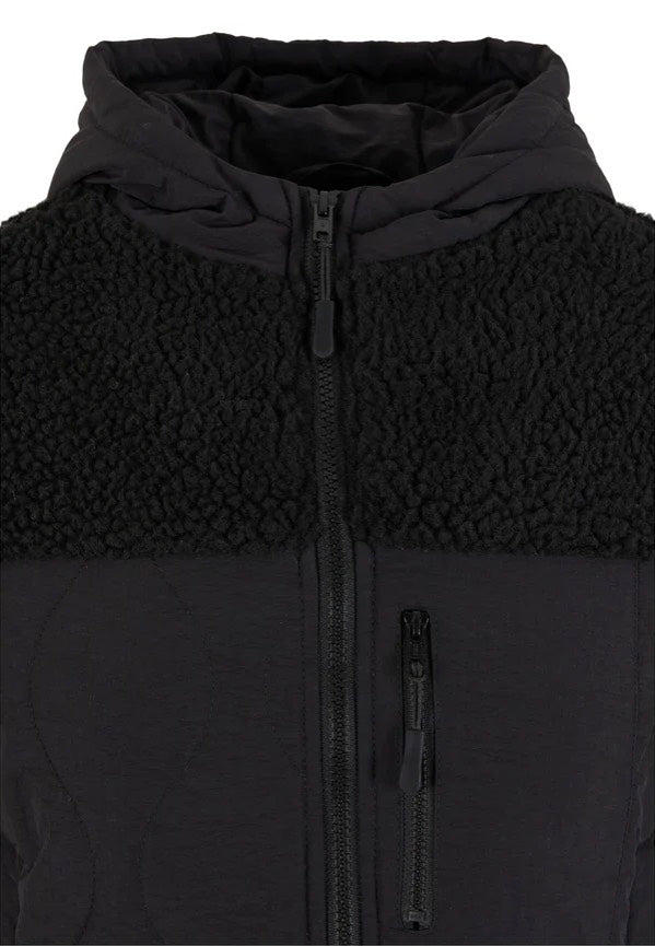 Urban Classics - Ladies Sherpa Crinkle Nylon Mix Black/Black - Jacket | Women-Image