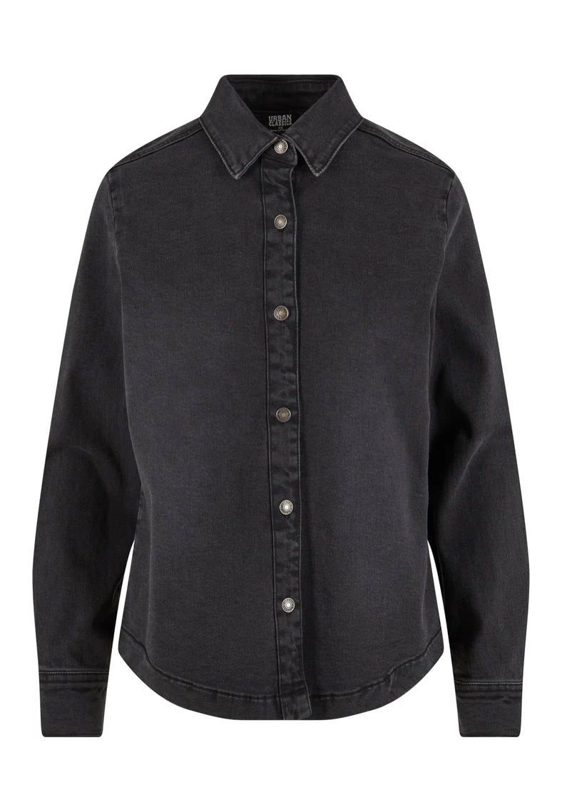 Urban Classics - Ladies Denim Black Washed - Shirt | Women-Image