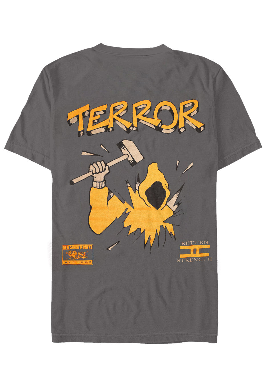 Terror - Hooded Guy Charcoal - T-Shirt | Neutral-Image