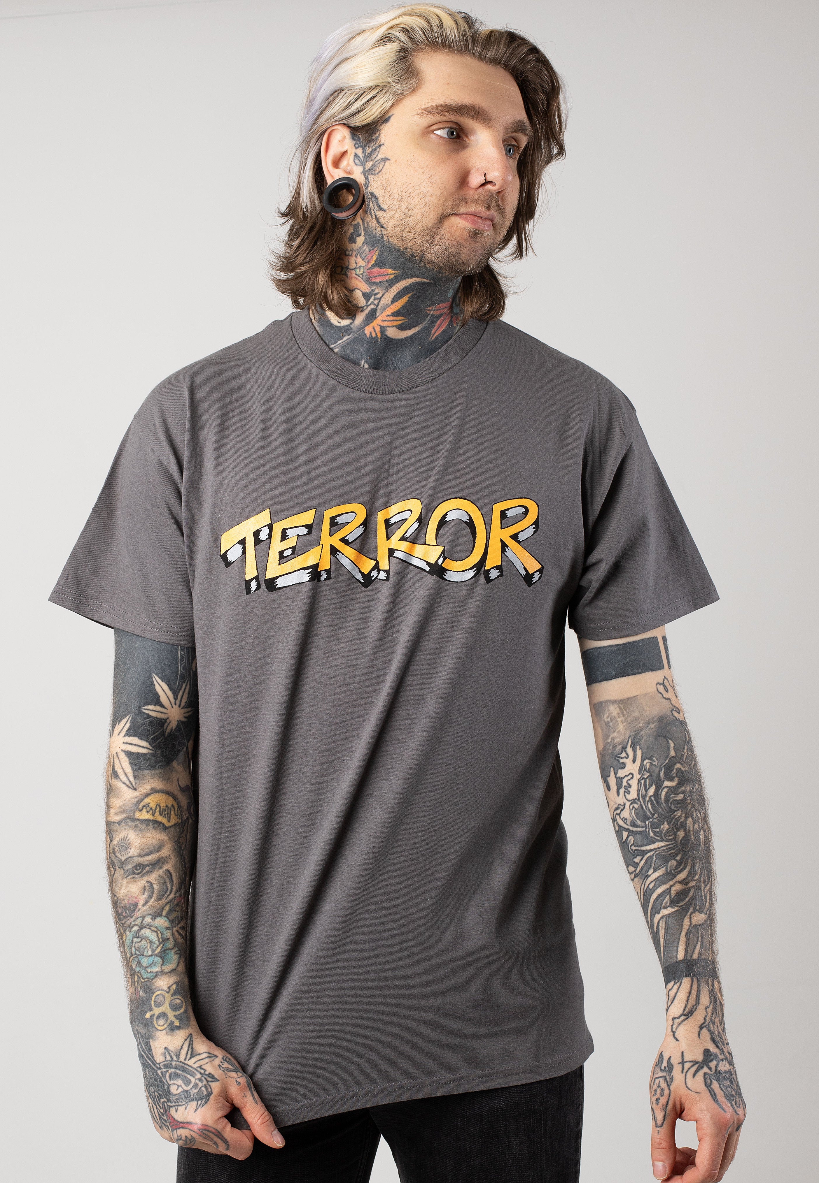 Terror - Hooded Guy Charcoal - T-Shirt | Men-Image