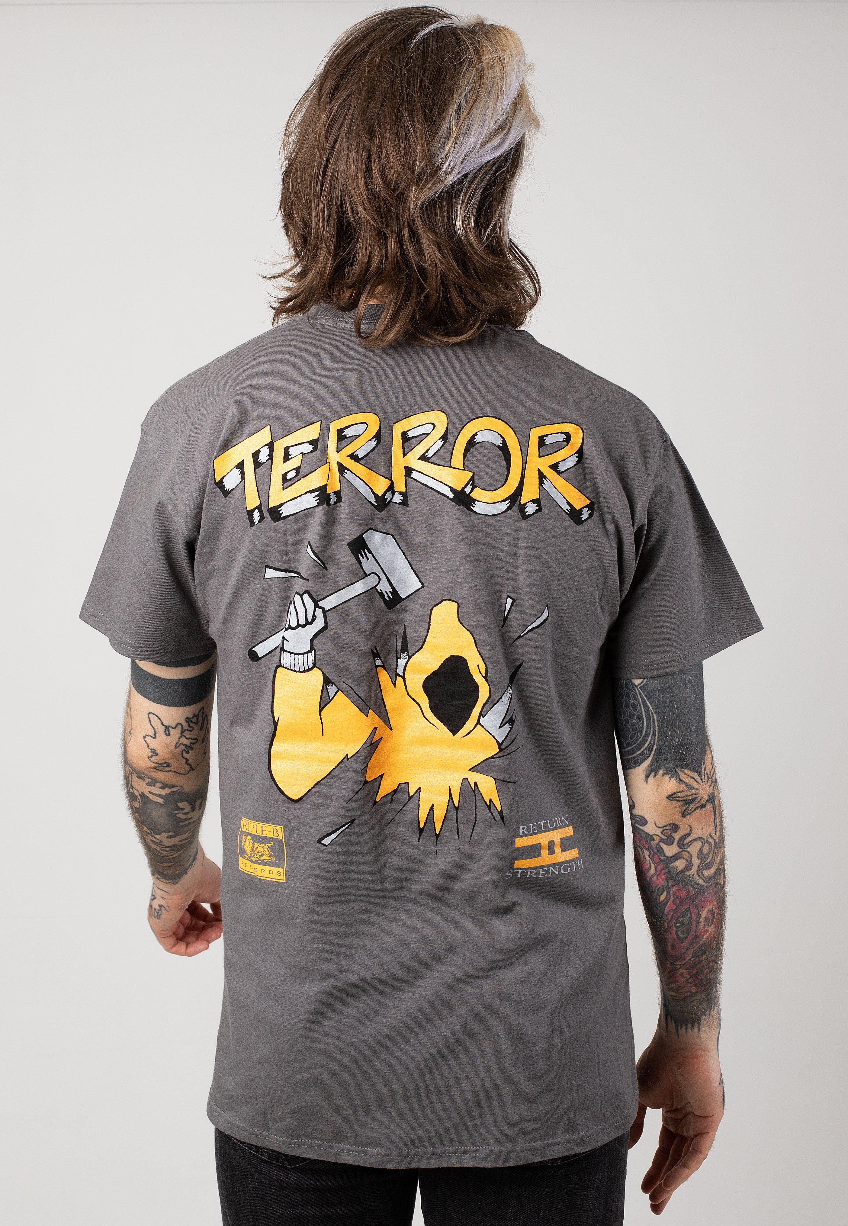 Terror - Hooded Guy Charcoal - T-Shirt | Men-Image