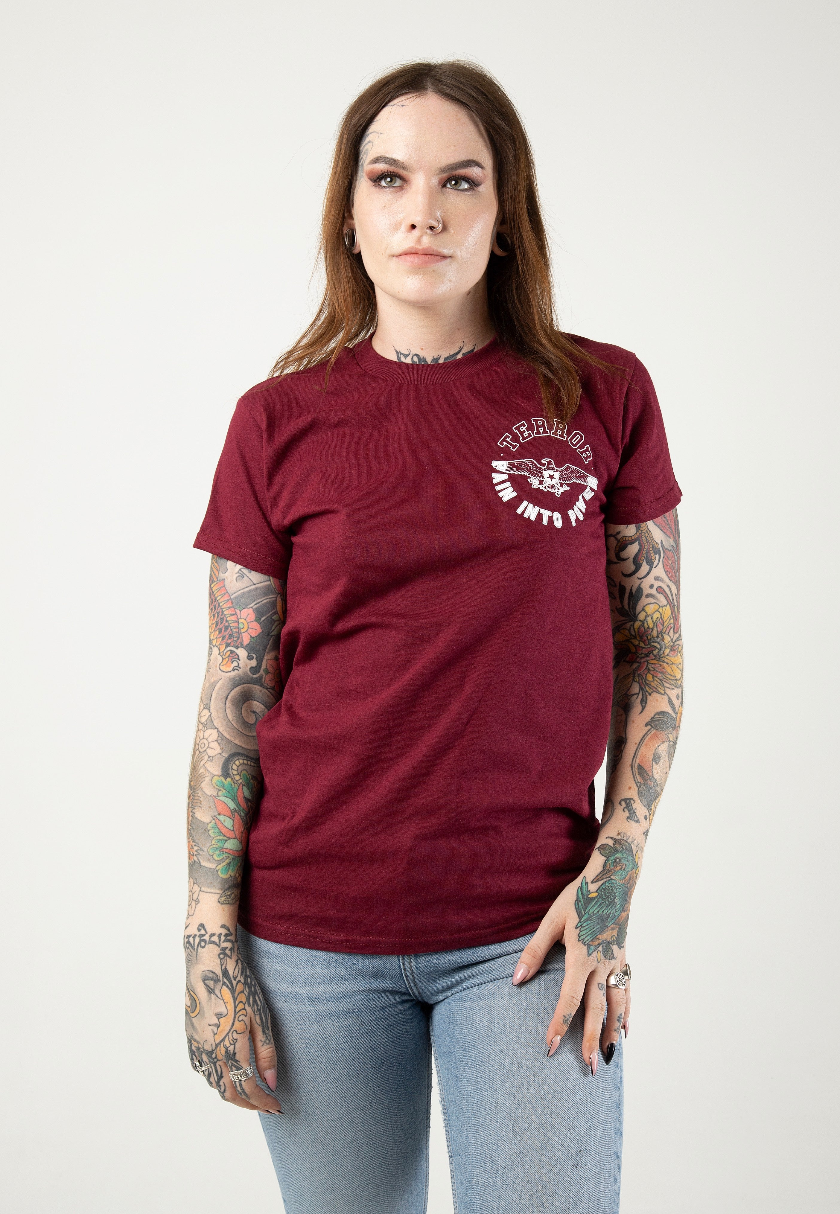 Terror - Pain Into Power Forest Burgundy - T-Shirt | Women-Image