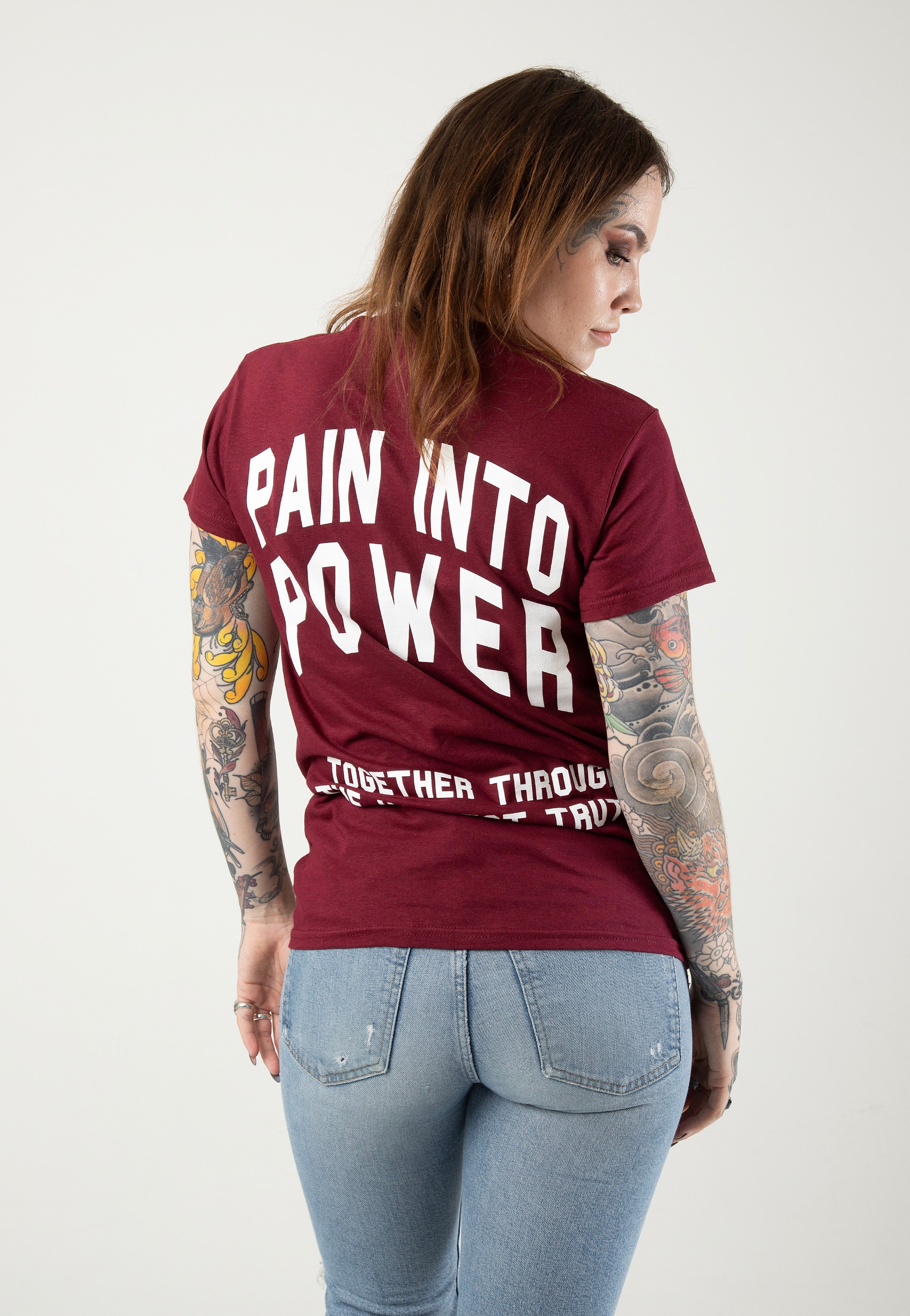 Terror - Pain Into Power Forest Burgundy - T-Shirt | Women-Image