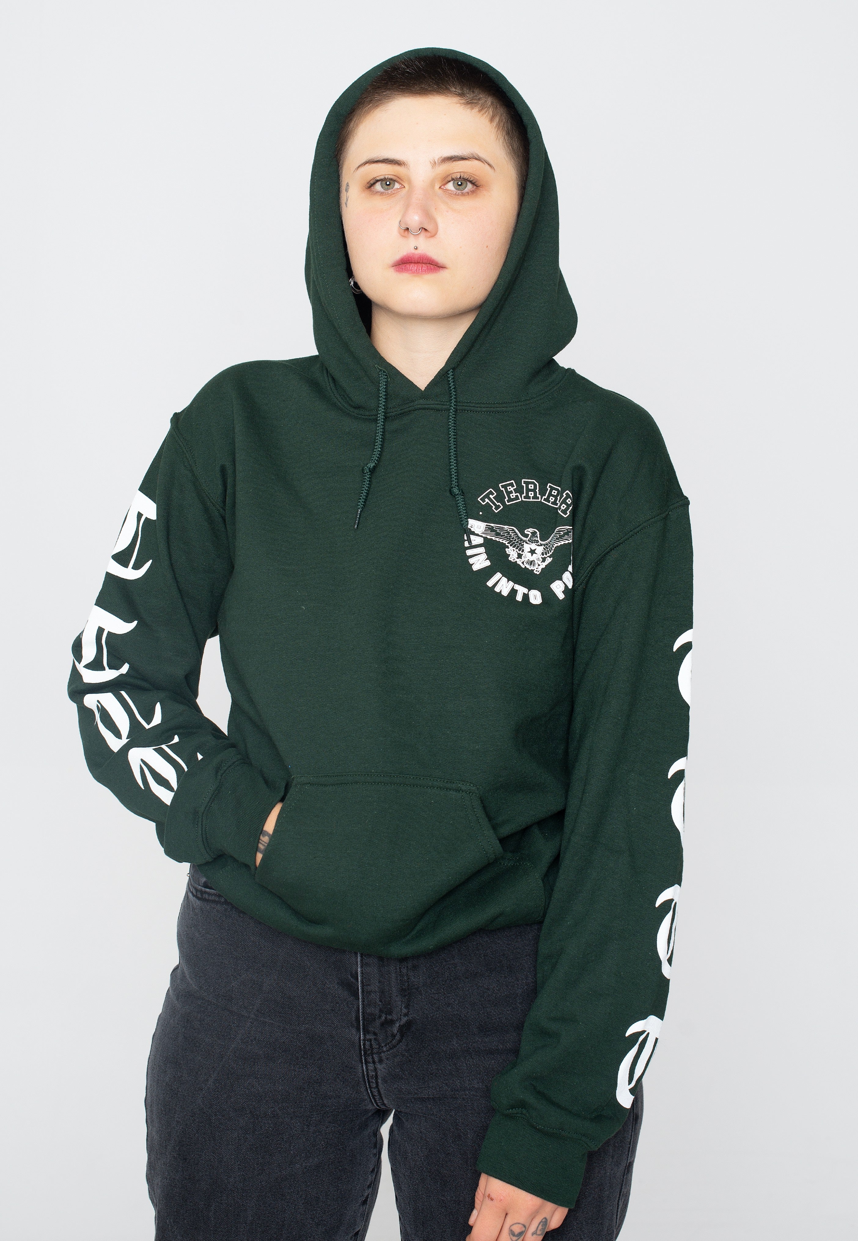 Terror - Pain Into Power Forest Green - Hoodie | Women-Image