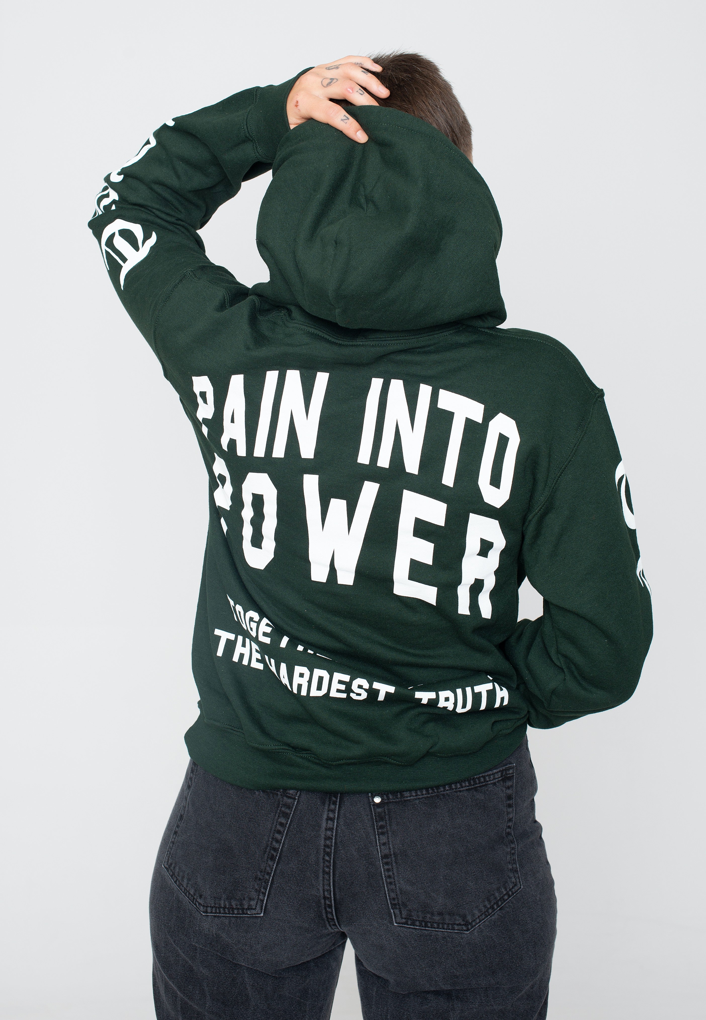 Terror - Pain Into Power Forest Green - Hoodie | Women-Image