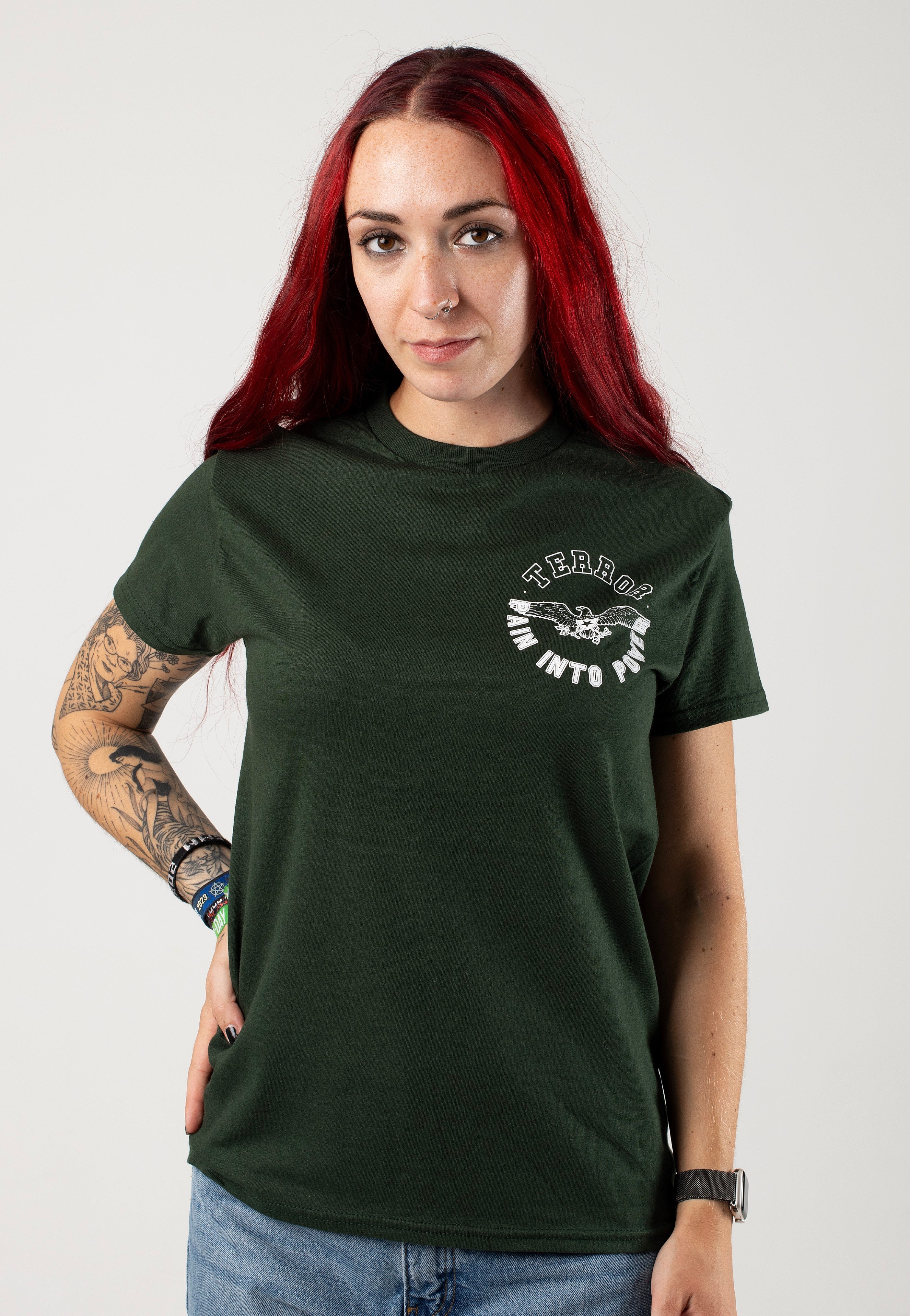 Terror - Pain Into Power Forest Green - T-Shirt | Women-Image