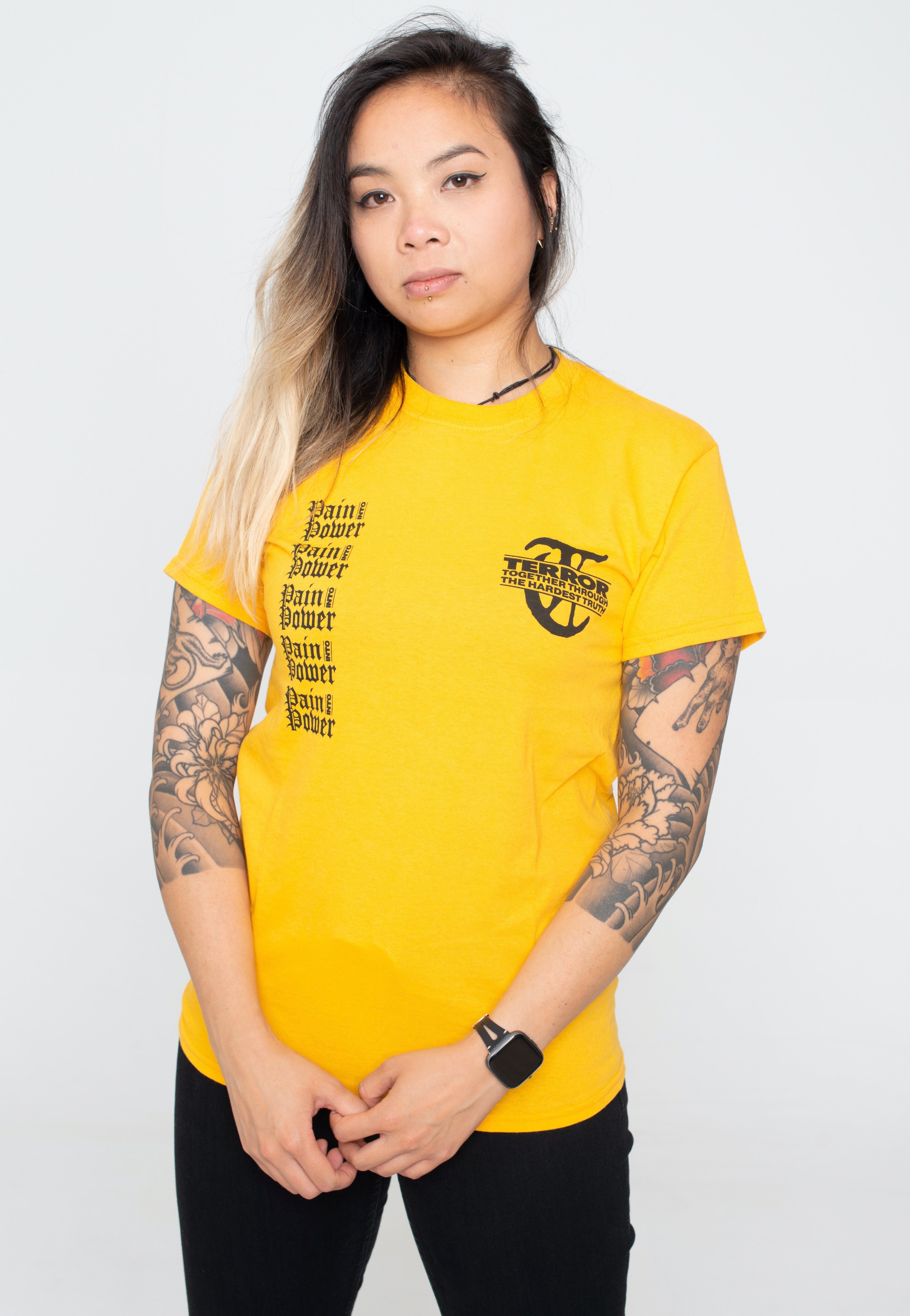 Terror - Pain Into Power Yellow - T-Shirt | Women-Image