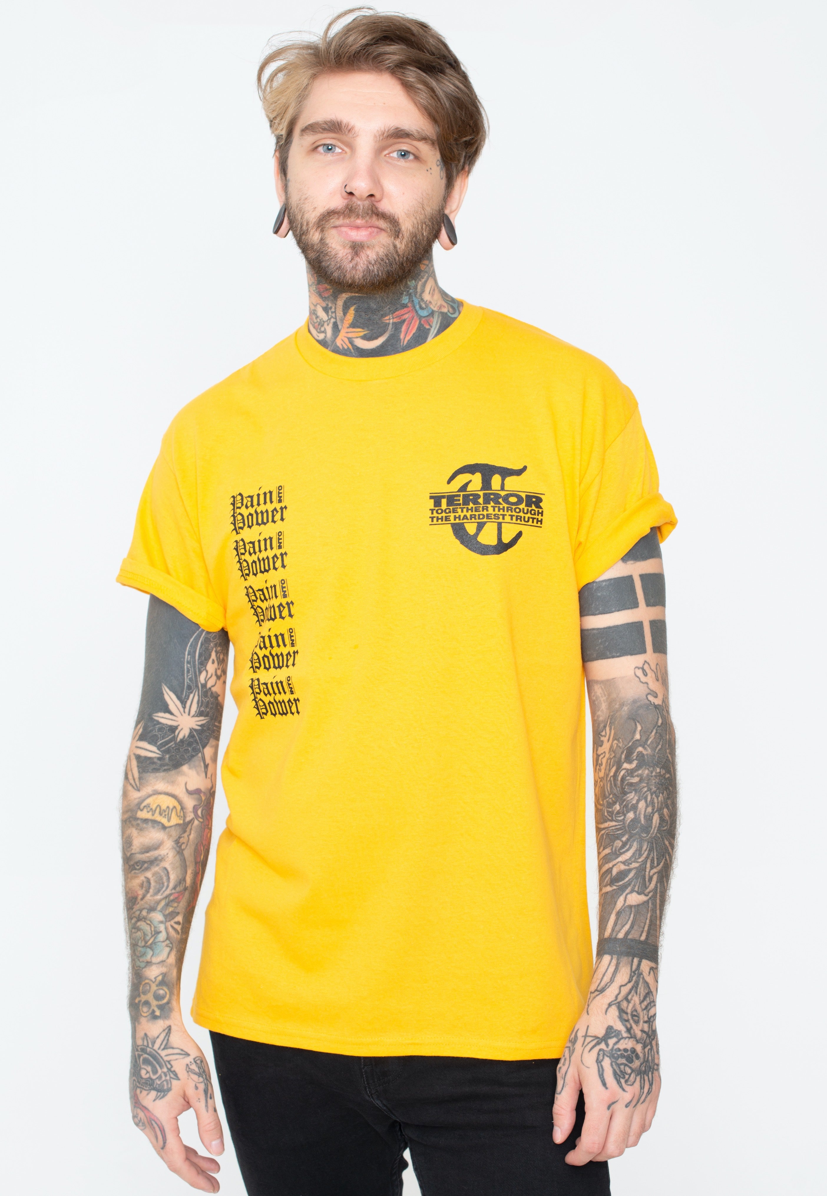 Terror - Pain Into Power Yellow - T-Shirt | Men-Image