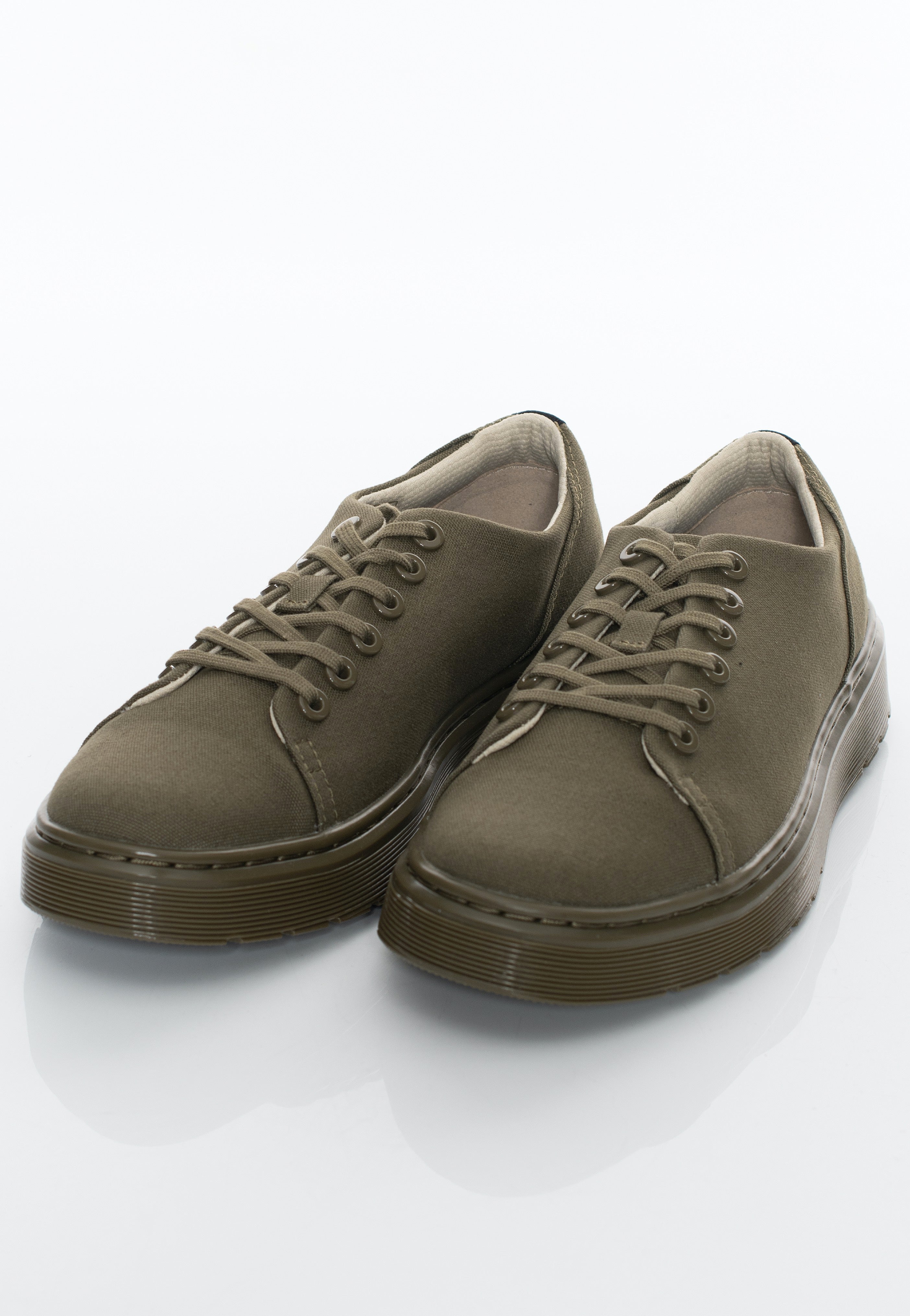 Dr. Martens - Dante 10 Oz Canvas/Olive Milled Coated Leather - Shoes | Men-Image