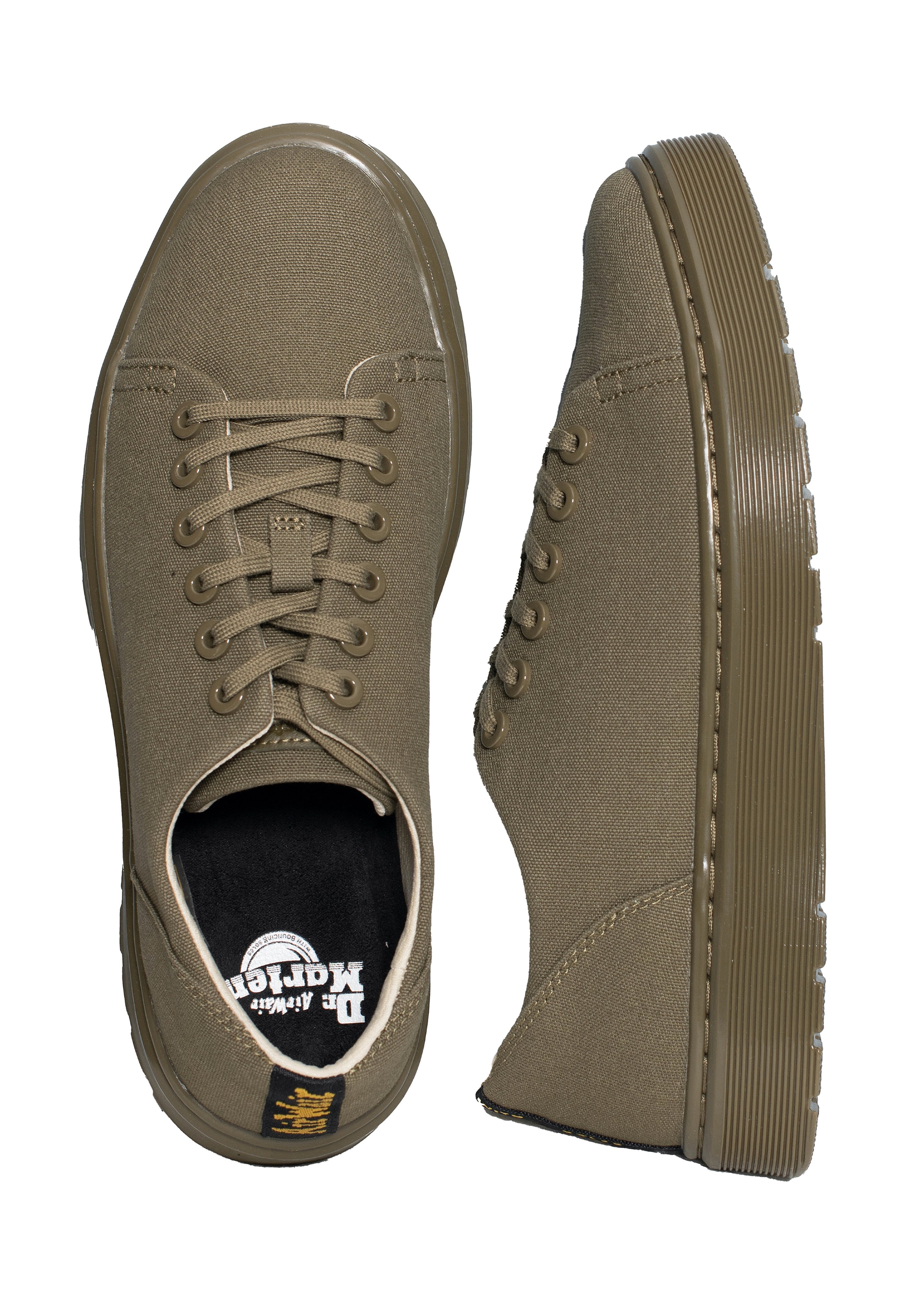 Dr. Martens - Dante 10 Oz Canvas/Olive Milled Coated Leather - Shoes | Men-Image