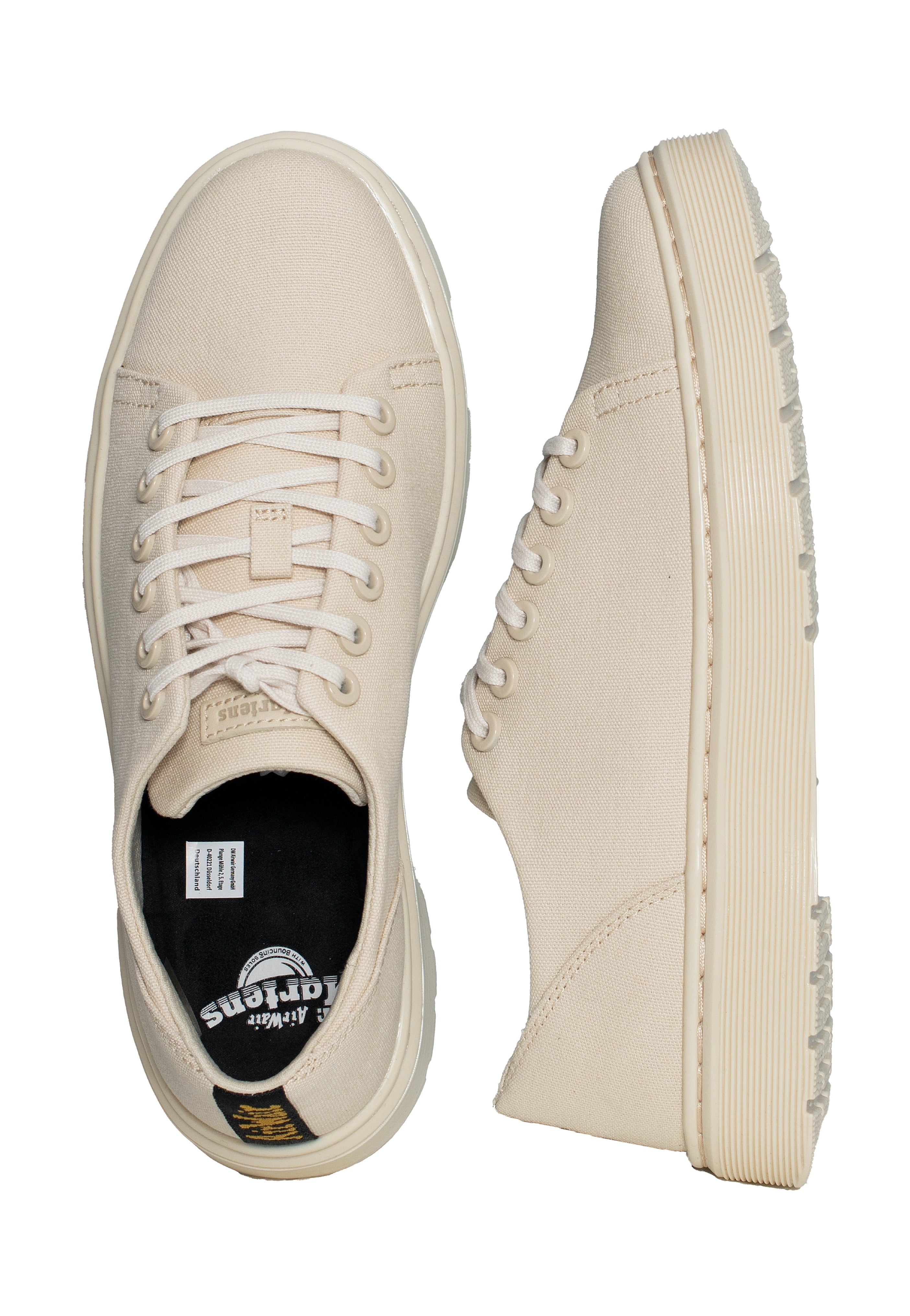 Dr. Martens - Dante 10 Canvas/Parchment Beige Milled Coated Leather - Girl Shoes | Women-Image