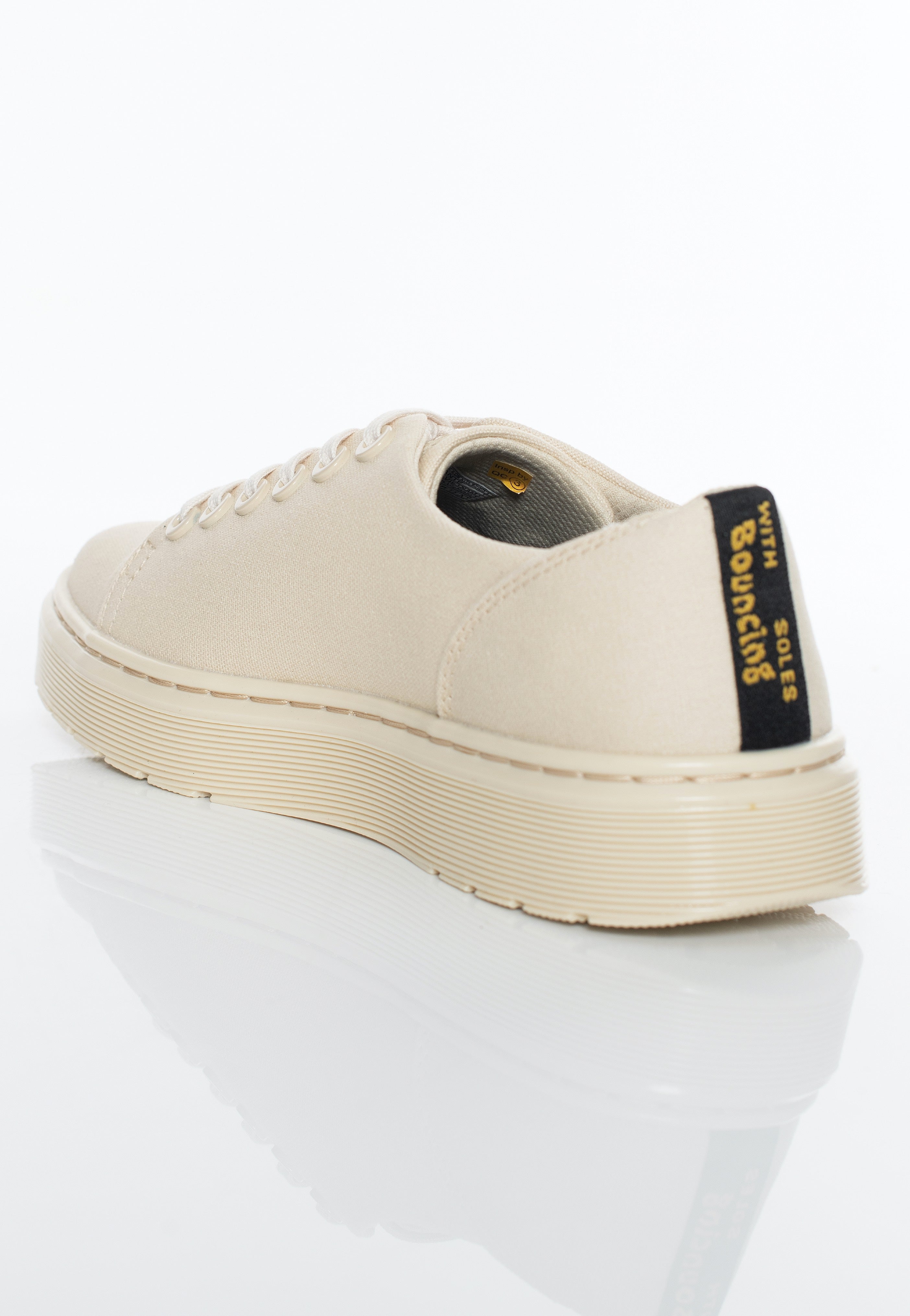 Dr. Martens - Dante 10 Canvas/Parchment Beige Milled Coated Leather - Girl Shoes | Women-Image