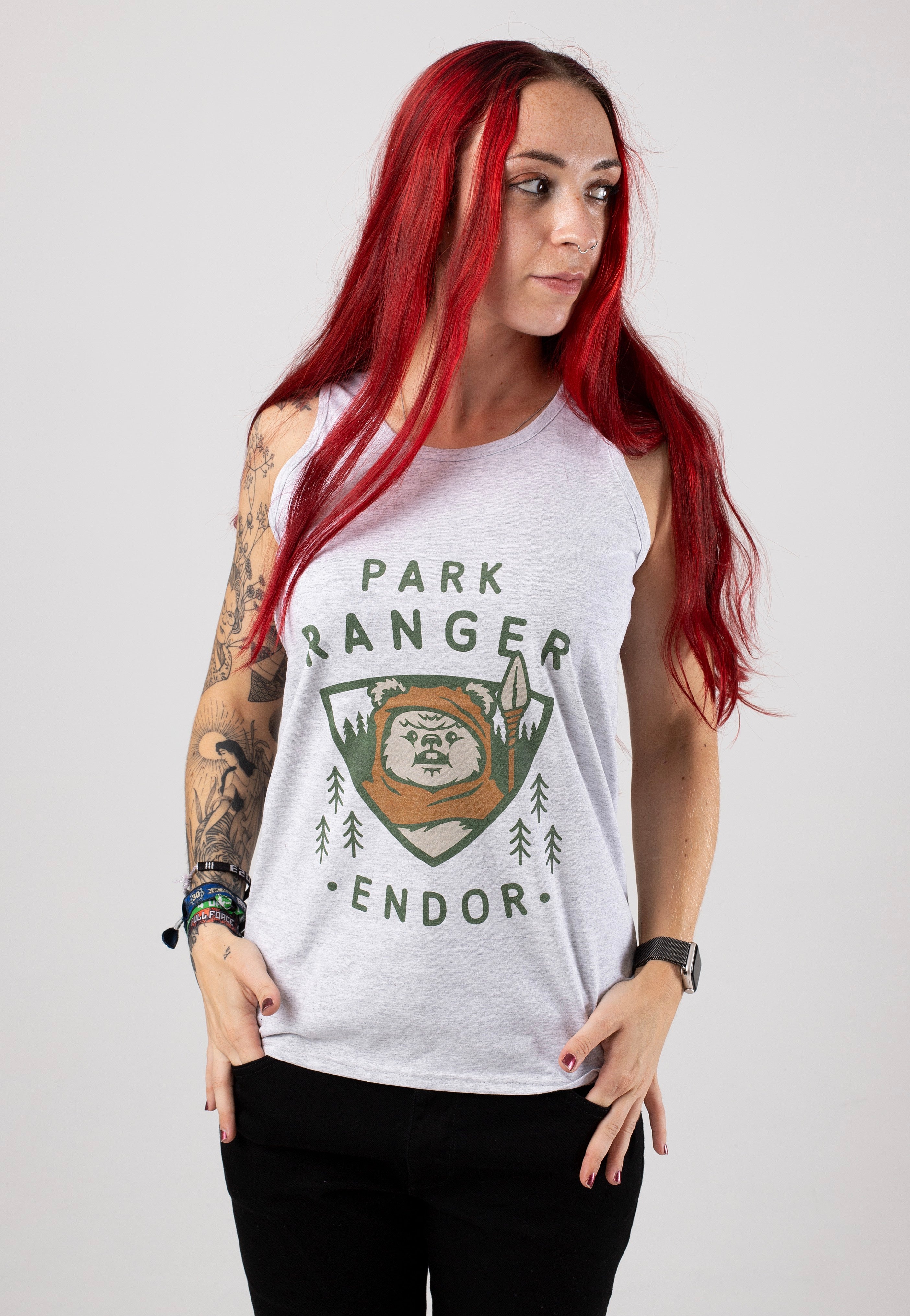 The Mandalorian - Park Ranger Heather Grey - Tank | Women-Image