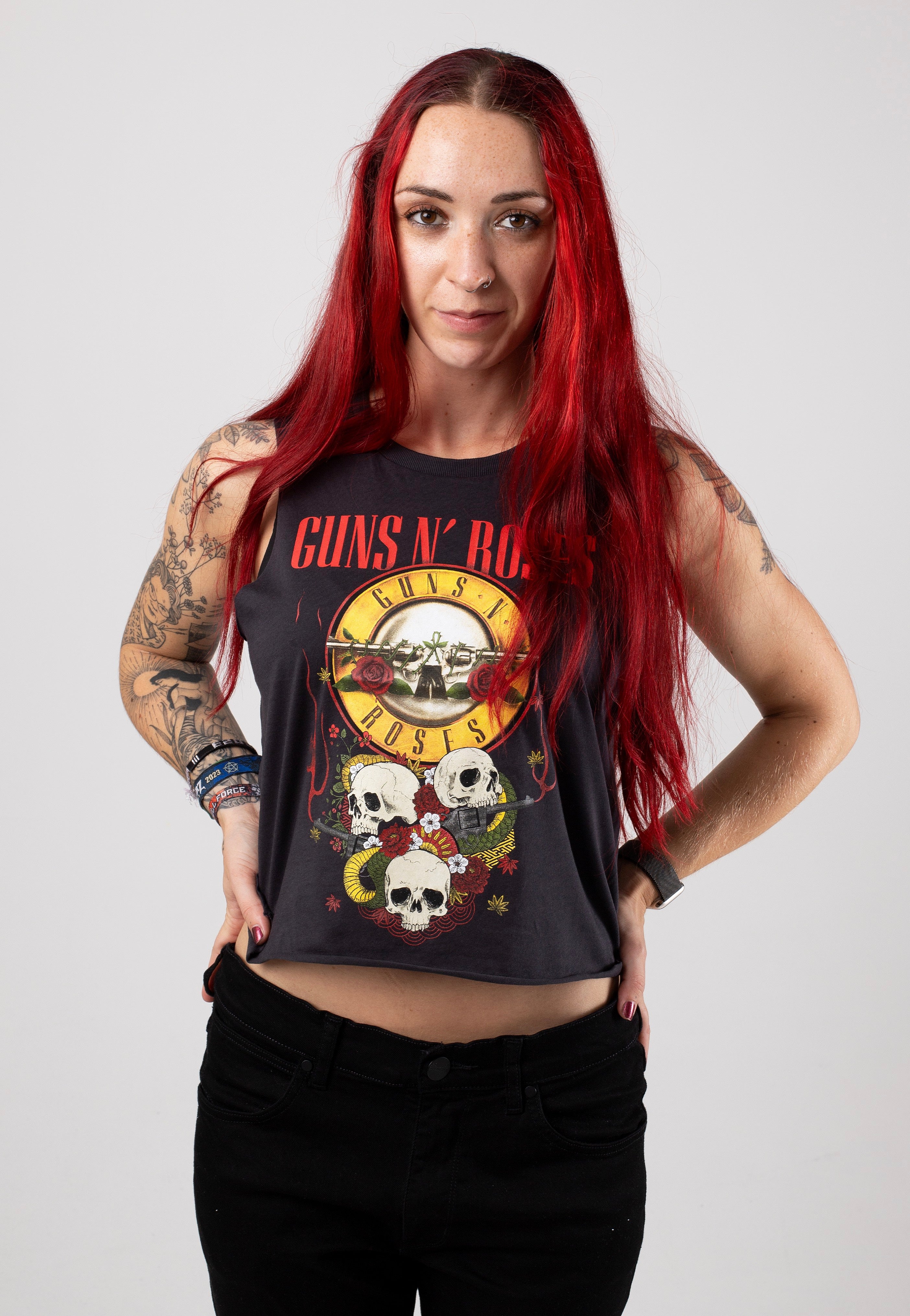 Noisy May x Guns N' Roses - Max O Neck Obsidian - Top | Women-Image