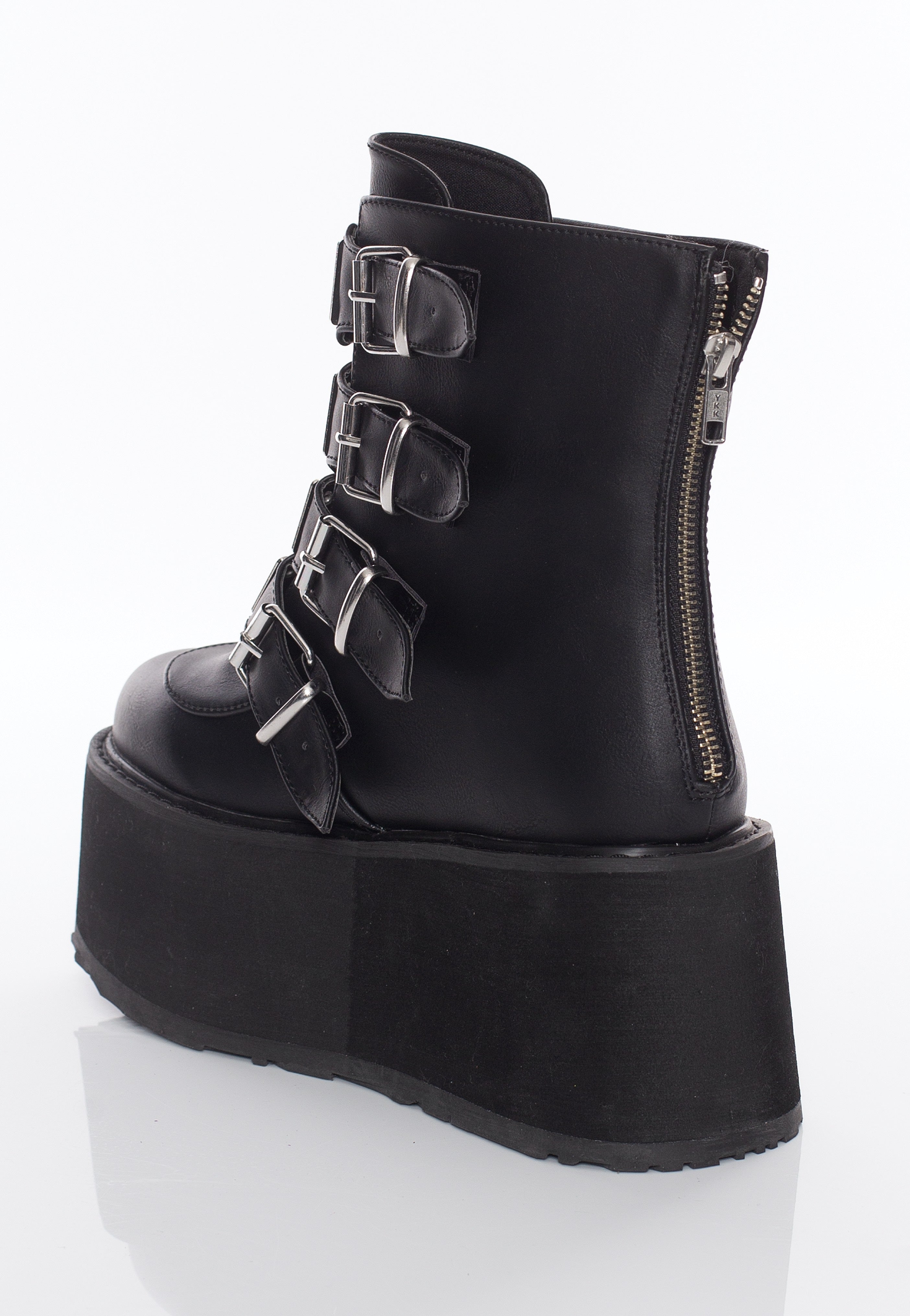 DemoniaCult - Damned 105 Black Vegan Leather - Girl Shoes | Women-Image