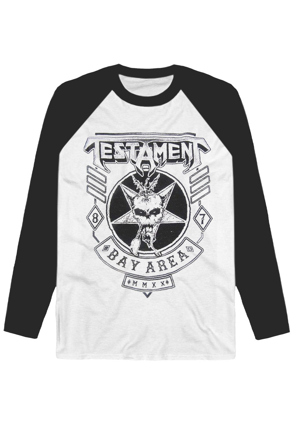 Testament - Bay Area 87 Baseball Raglan White/Black - Longsleeve | Neutral-Image