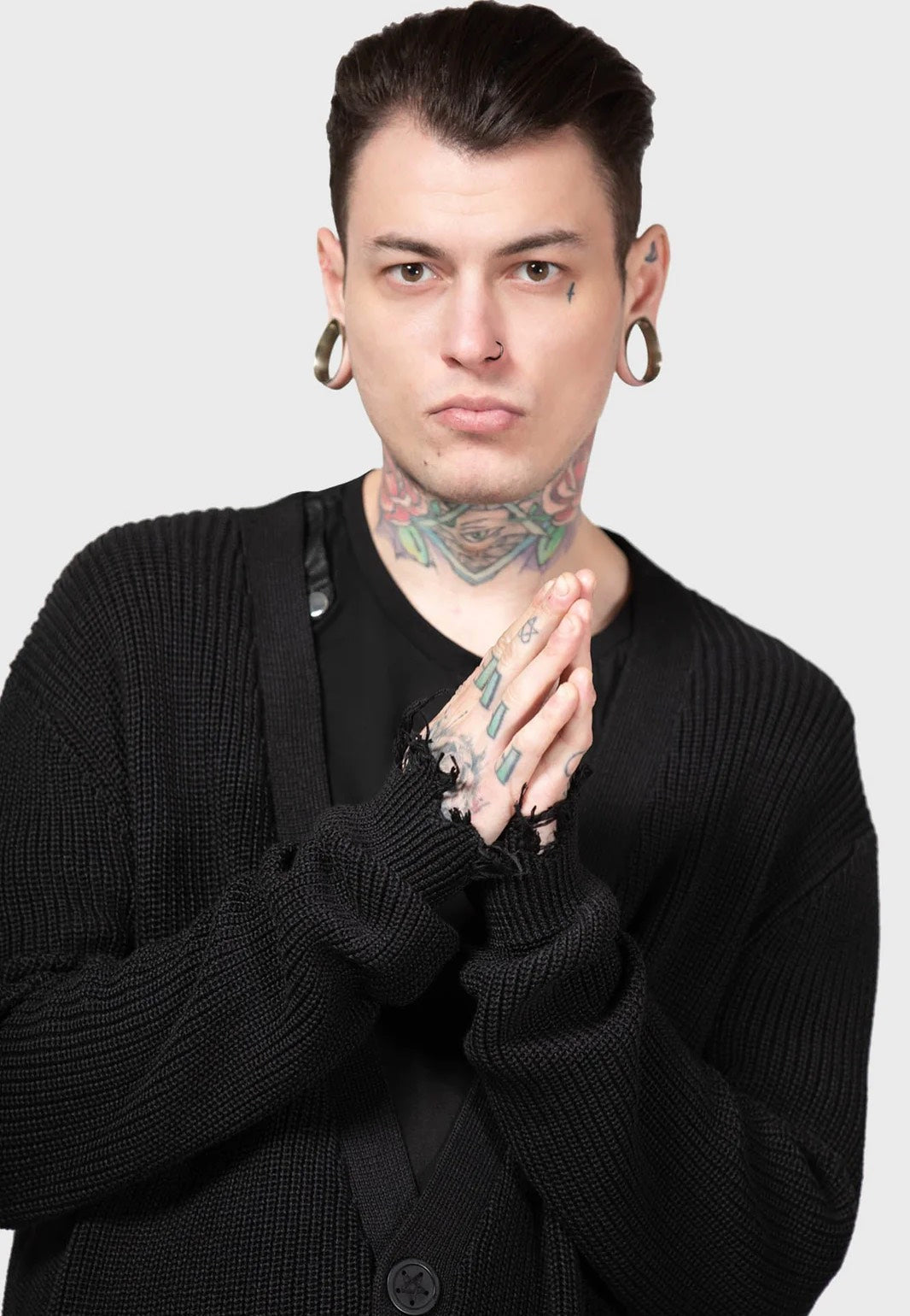 Killstar - Antisocial Oversized Black - Cardigan | Men-Image