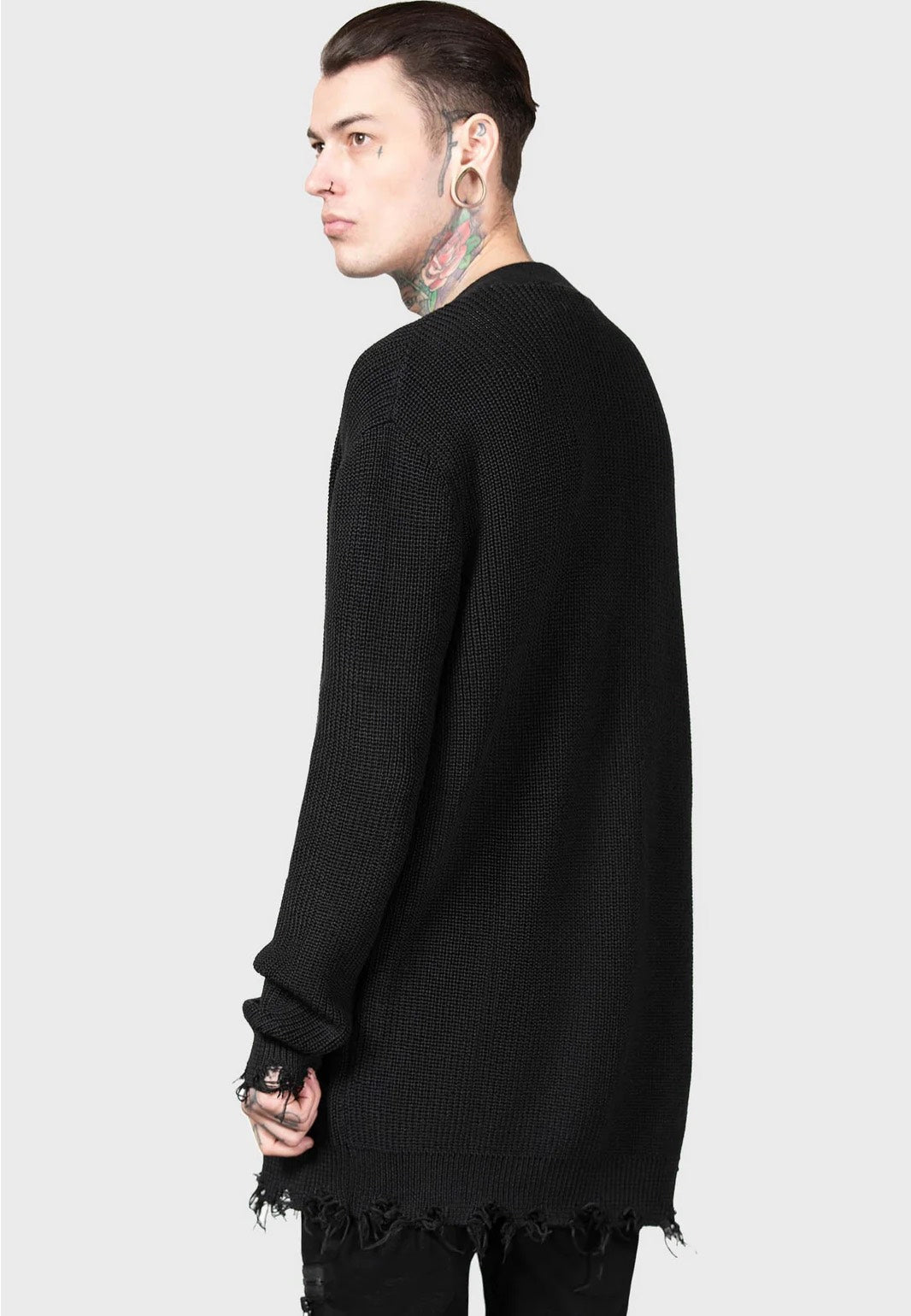 Killstar - Antisocial Oversized Black - Cardigan | Men-Image