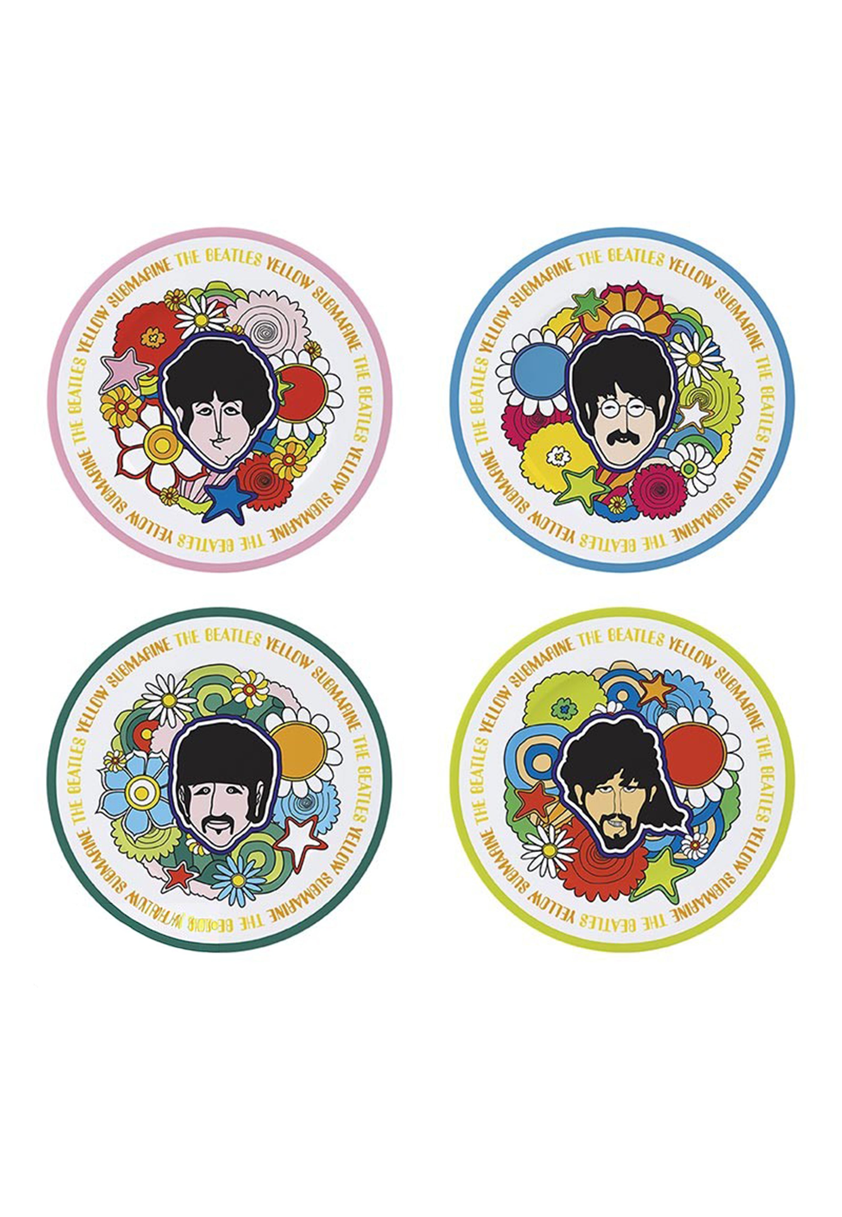 The Beatles - Yellow Sub Flowers - Plates | Neutral-Image