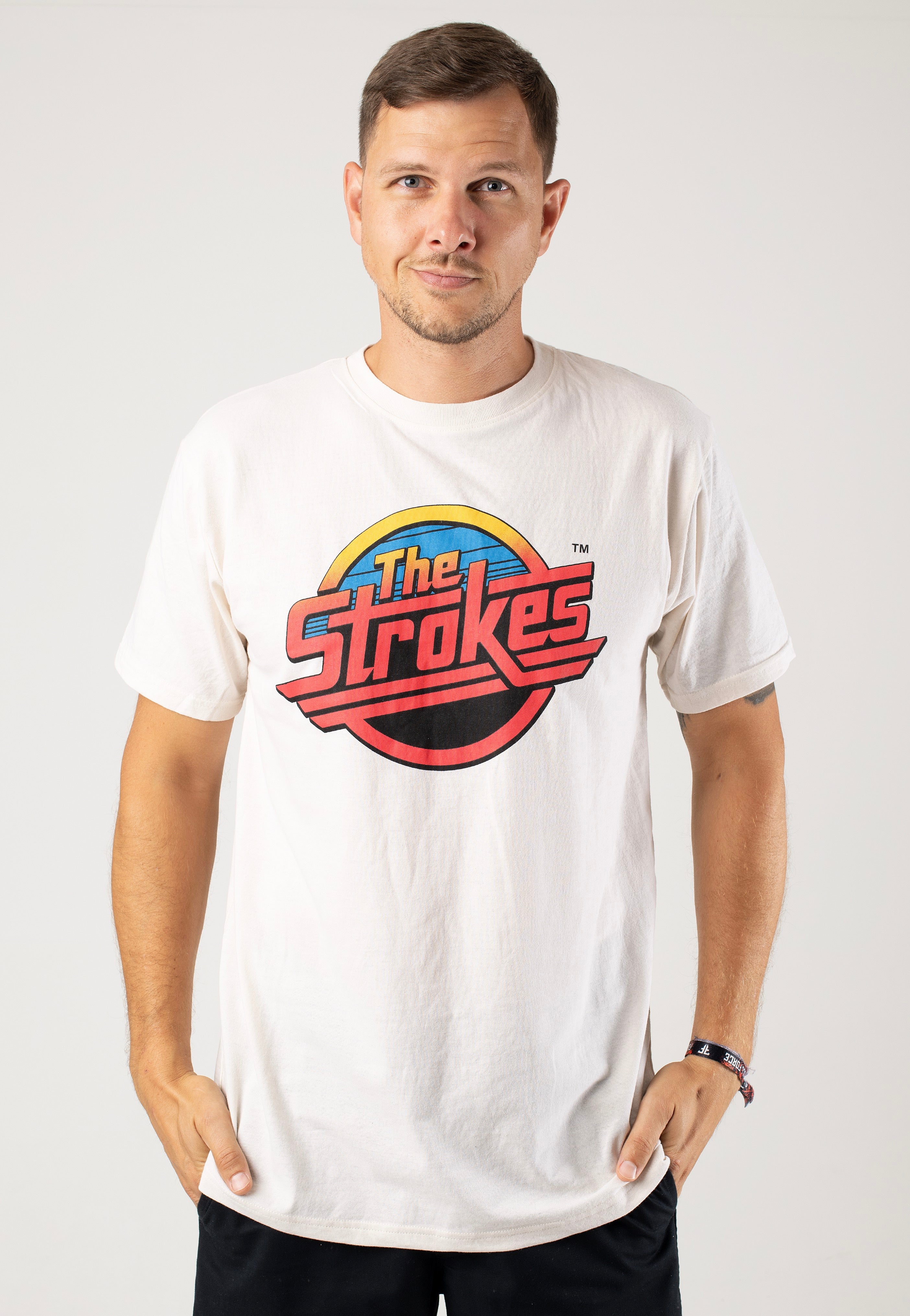 The Strokes - Red Logo Beige - T-Shirt | Men-Image