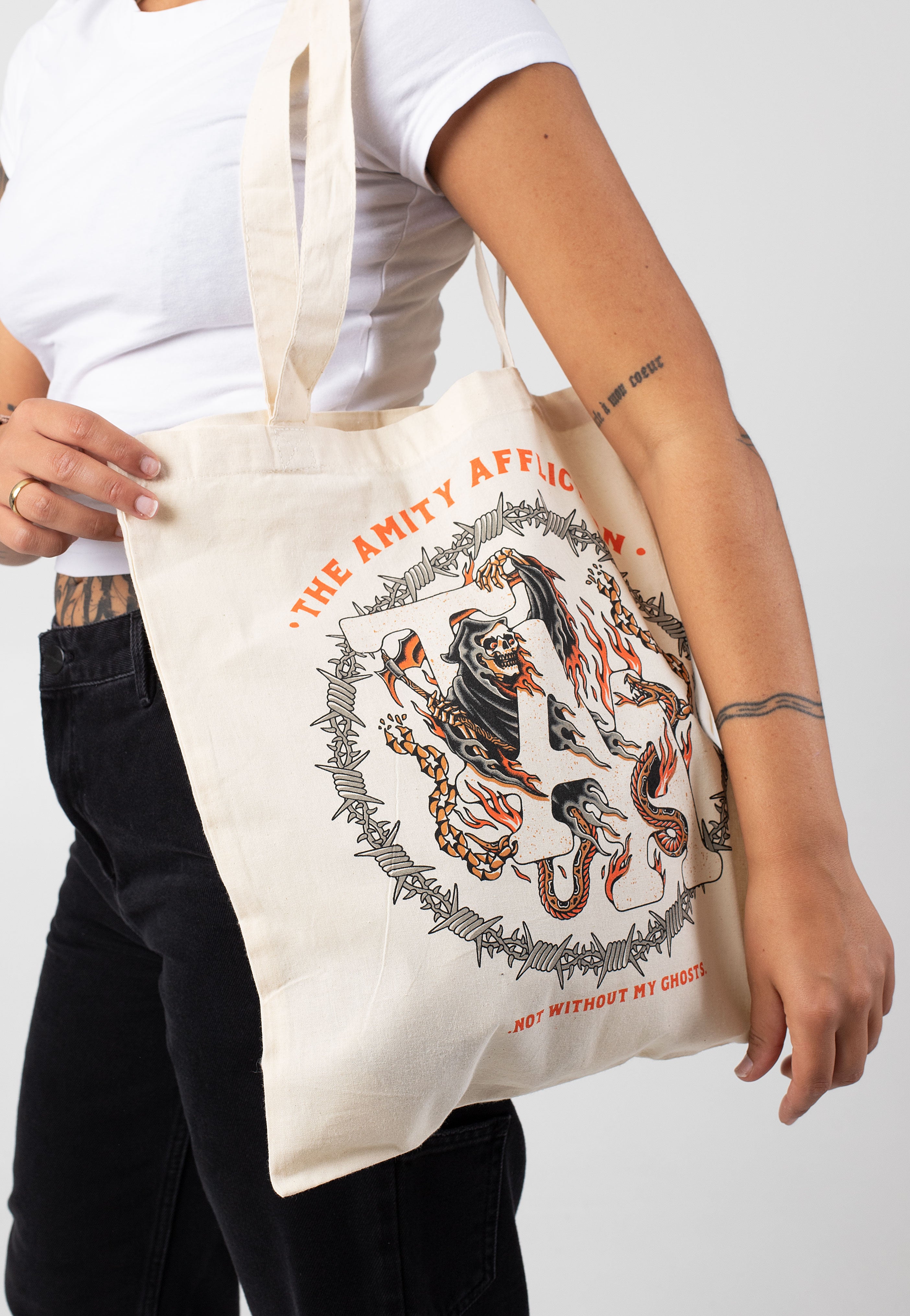 The Amity Affliction - Barbwire Reaper Natural - Tote Bag | Neutral-Image