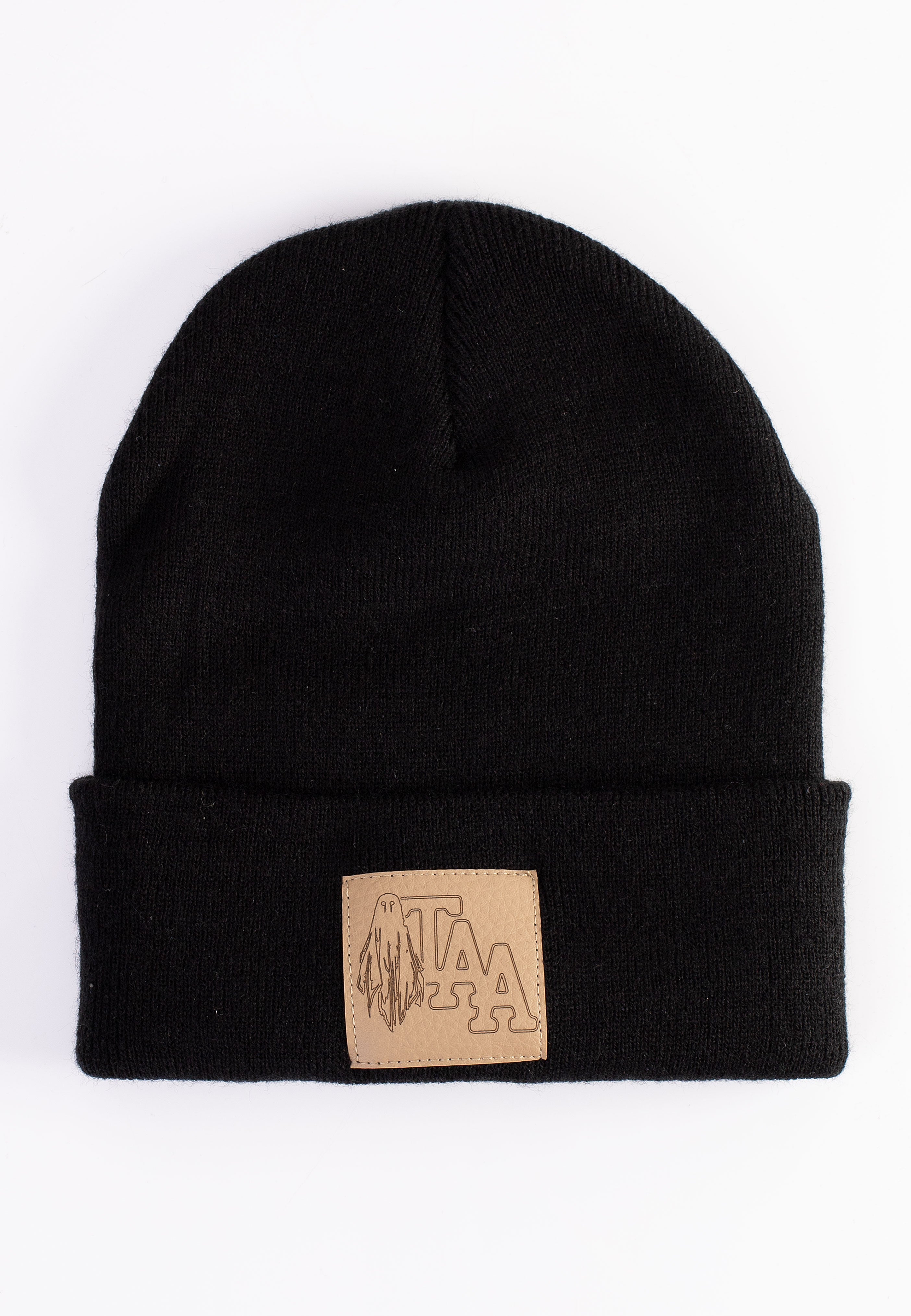 The Amity Affliction - Beige Ghost TAA Fake Leather Patch Graphite Grey - Beanie | Neutral-Image