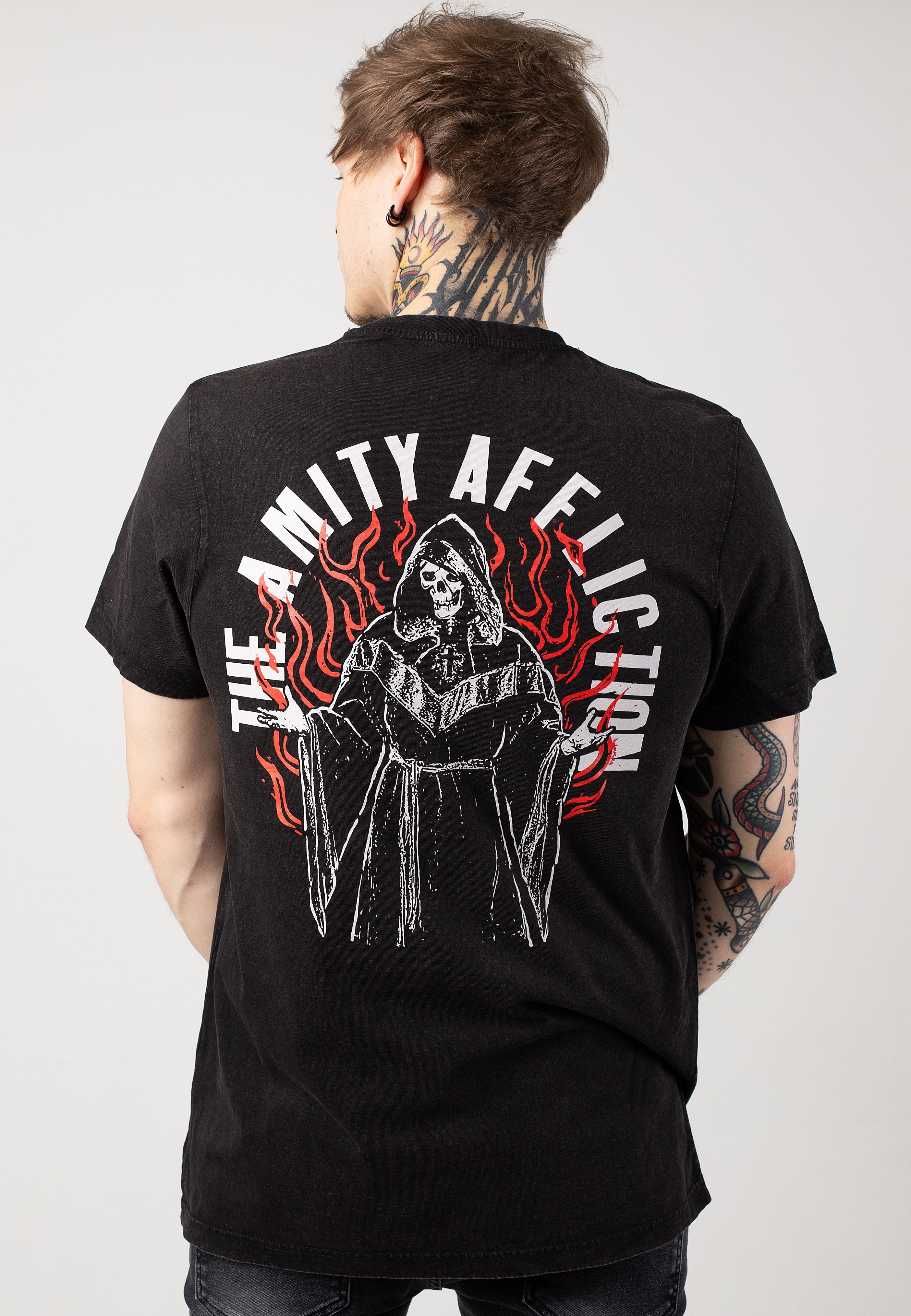 The Amity Affliction - Flaming Reaper Acid Washed - T-Shirt | Men-Image