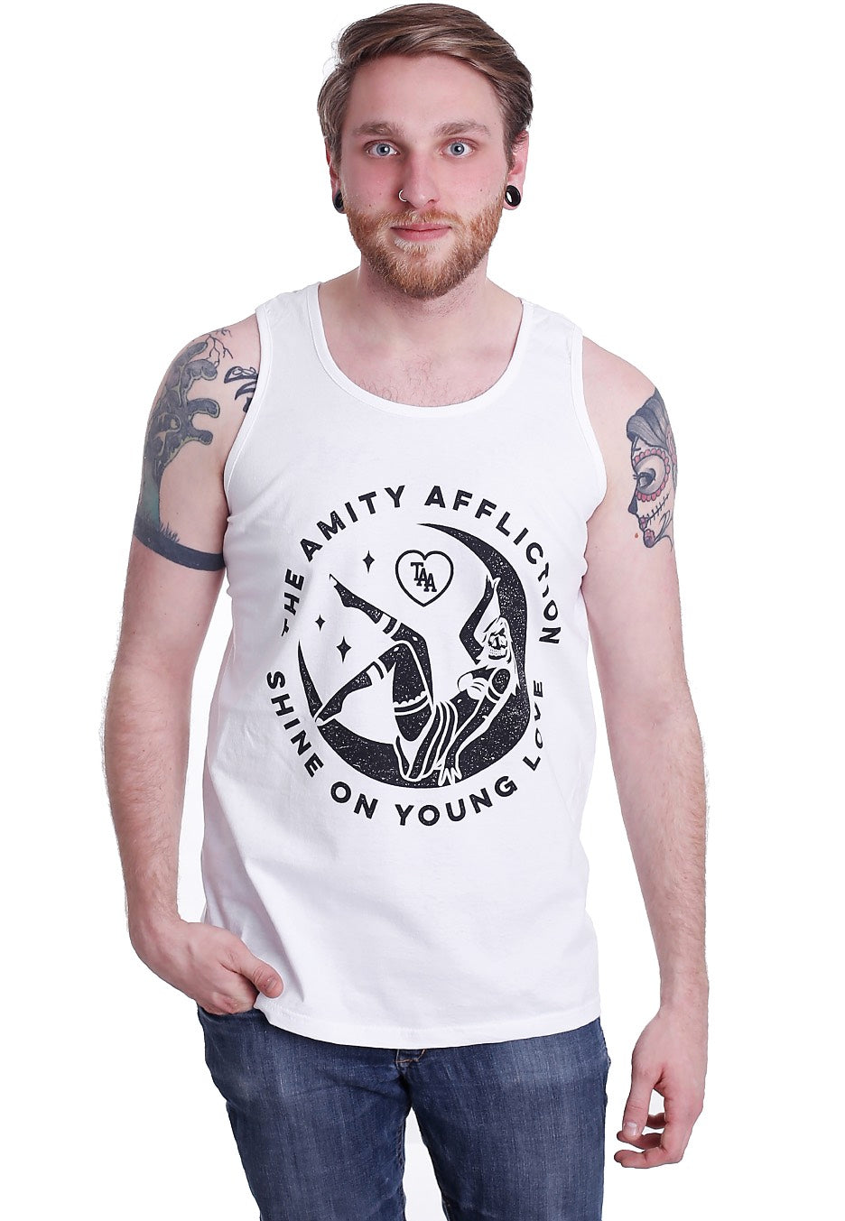 The Amity Affliction - Moon Girl White - Tank | Men-Image