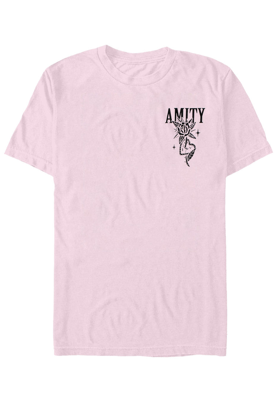 The Amity Affliction - Rose Heart Light Pink - T-Shirt | Neutral-Image