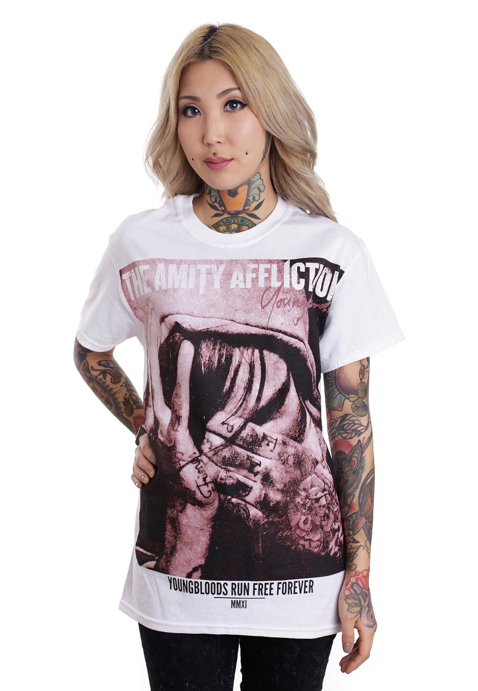 The Amity Affliction - Youngbloods Run Free White - T-Shirt | Women-Image