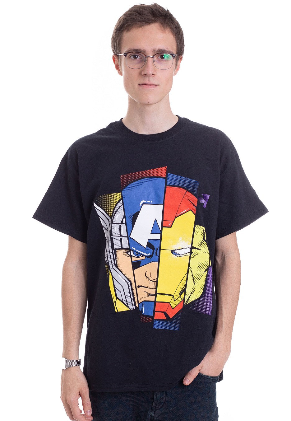 The Avengers - Faces Split - T-Shirt | Men-Image