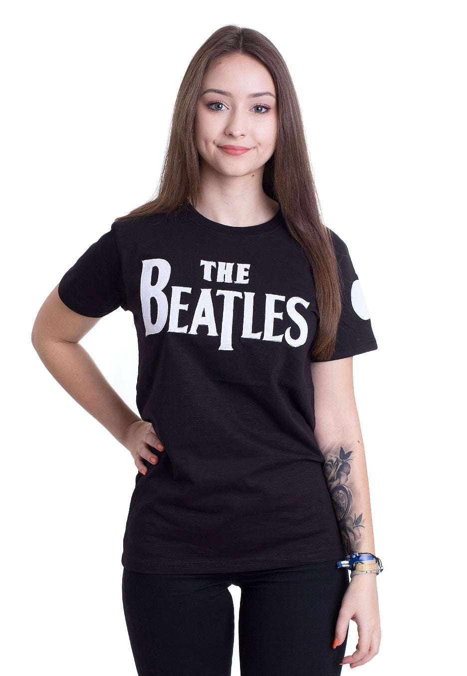 The Beatles - Drop T Logo Applique - T-Shirt | Women-Image