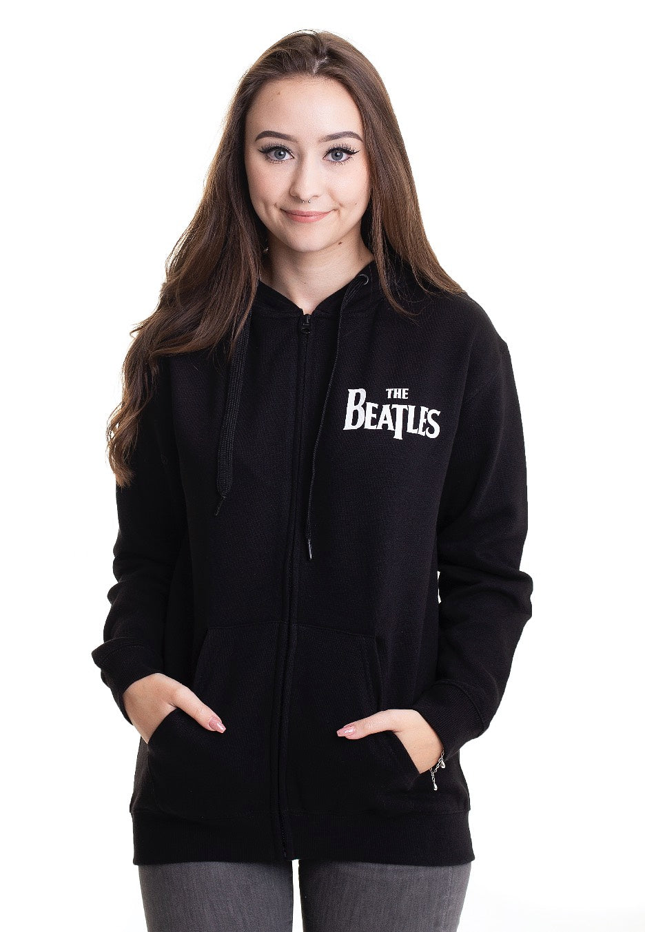 The Beatles - Drop T Logo Back Print - Zipper | Women-Image