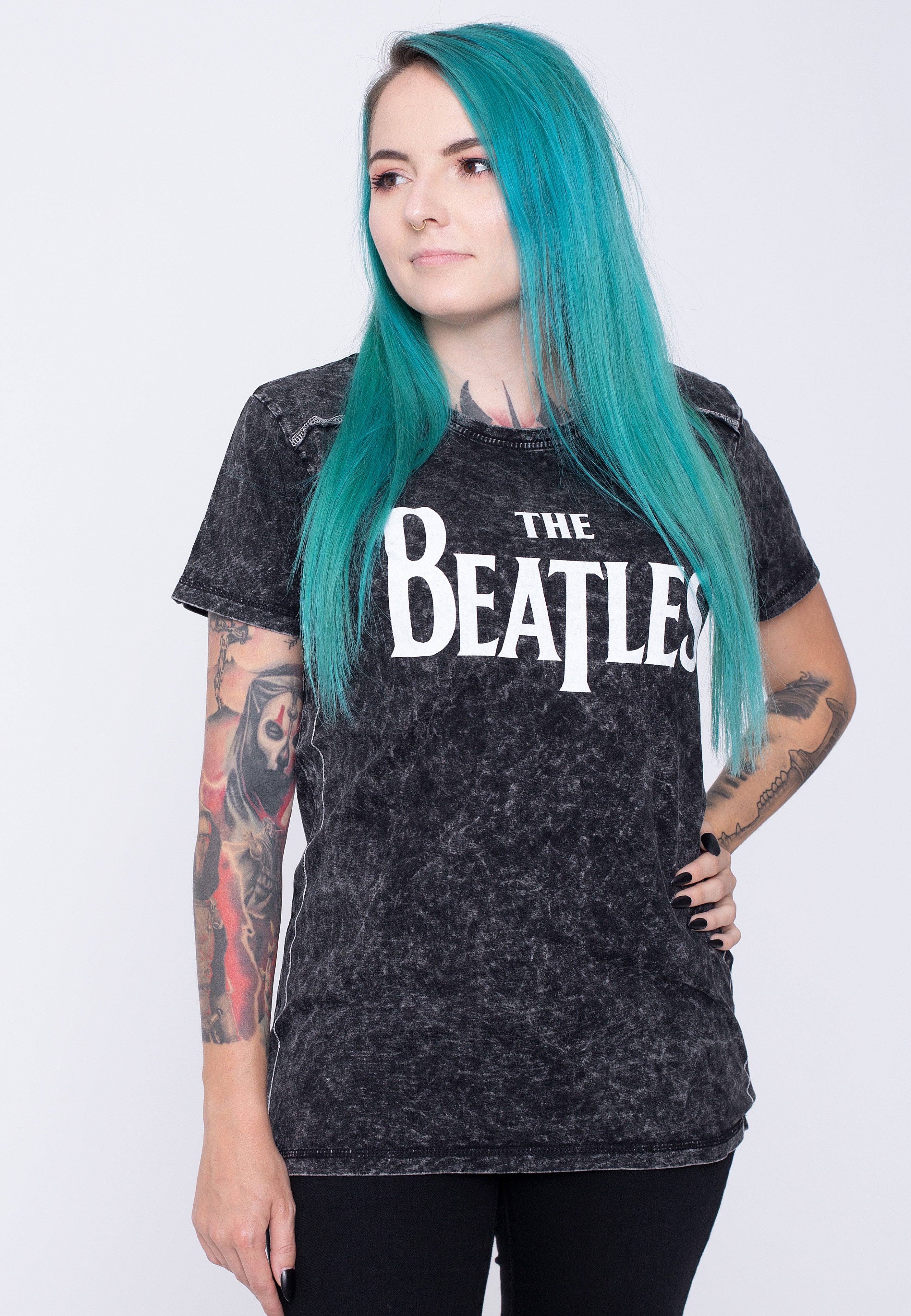 The Beatles - Drop T Logo Snow Wash - T-Shirt | Women-Image