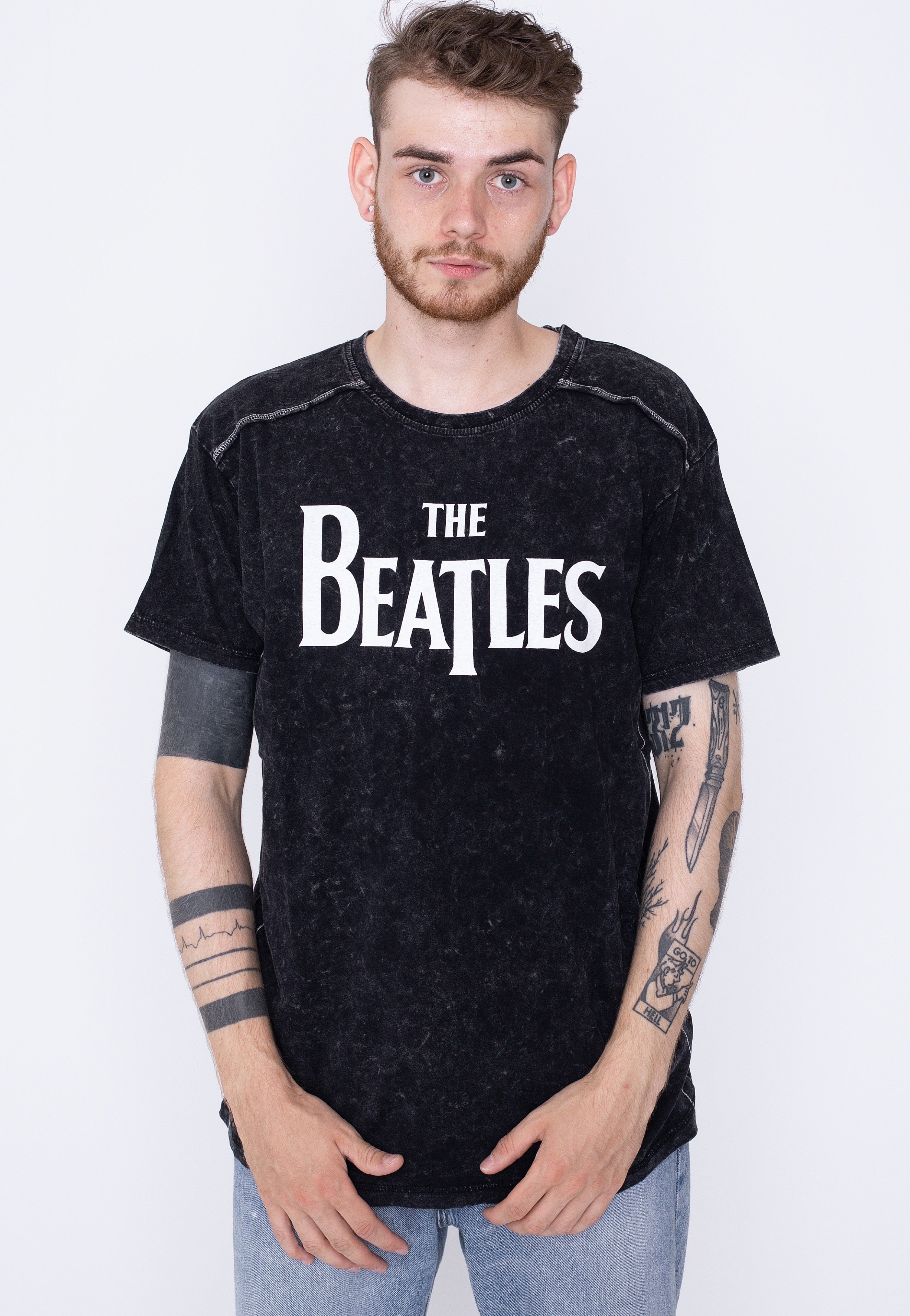 The Beatles - Drop T Logo Snow Wash - T-Shirt | Men-Image