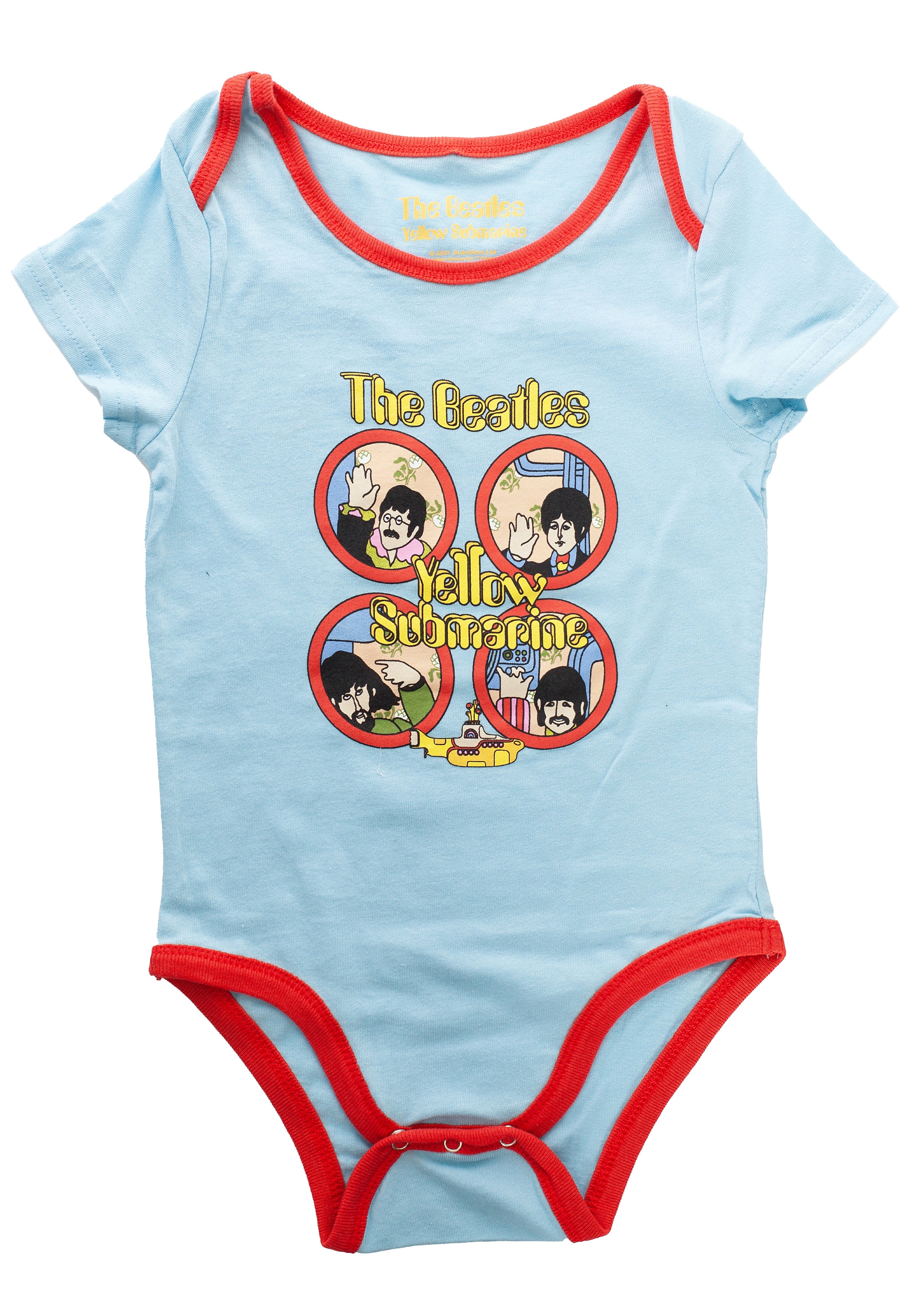 The Beatles - Yellow Submarine Portholes Babygrow Light Blue - Bodysuit | Men-Image