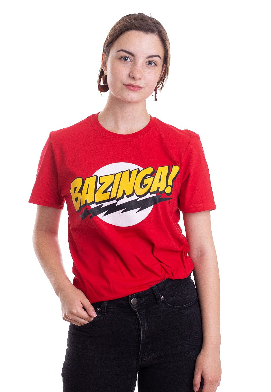 The Big Bang Theory - Bazinga Super Logo Red - T-Shirt | Women-Image
