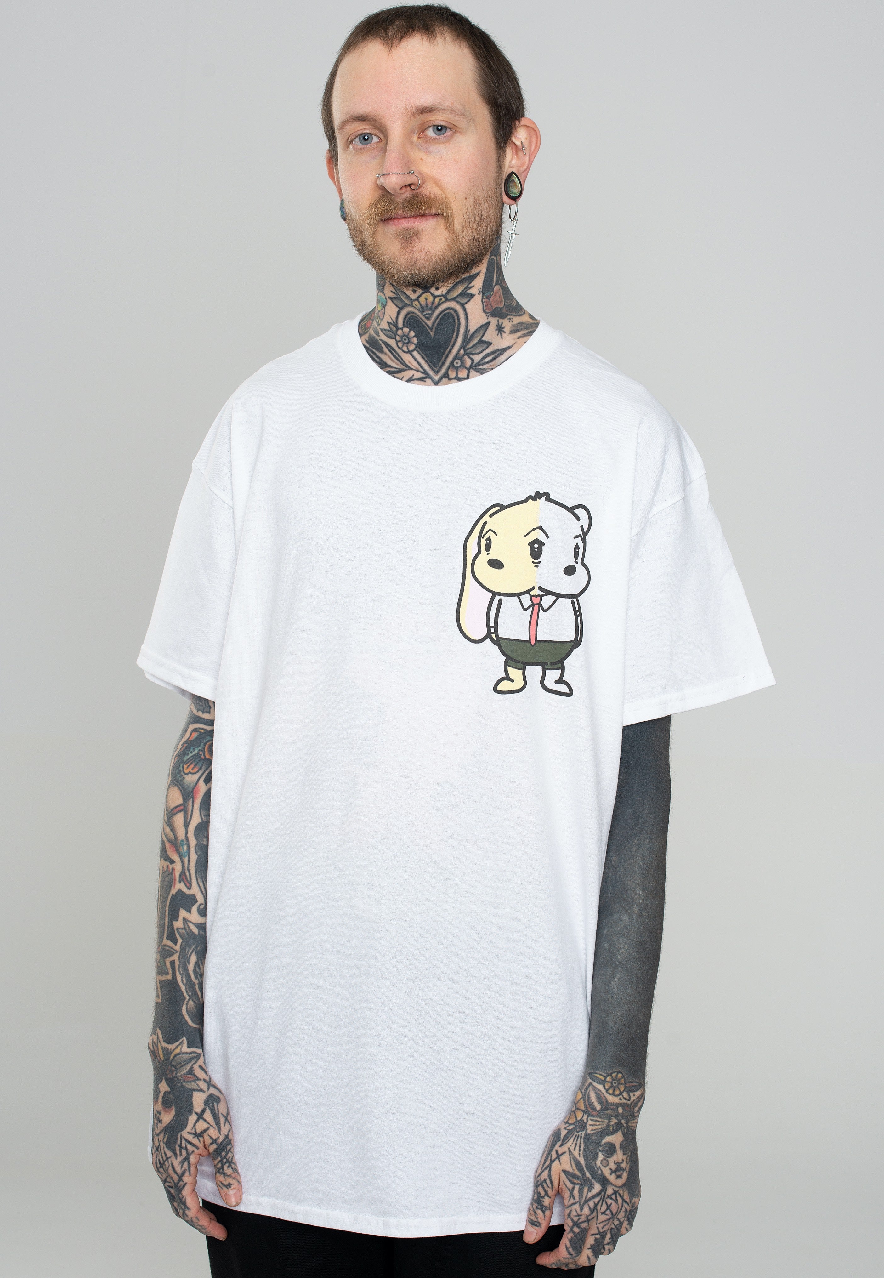 The Bunny The Bear - Half Bunny Half Bear White - T-Shirt | Men-Image