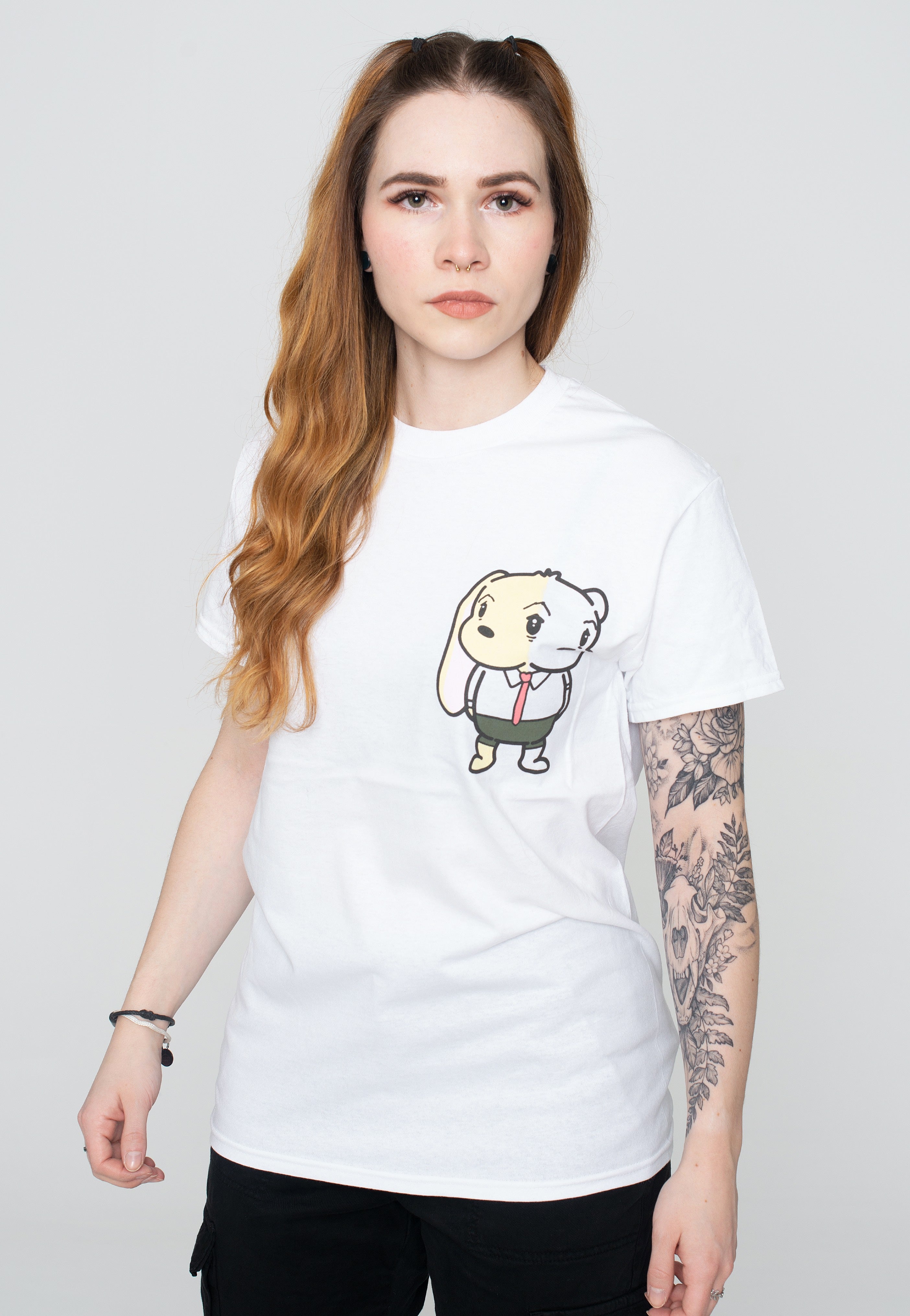 The Bunny The Bear - Half Bunny Half Bear White - T-Shirt | Women-Image