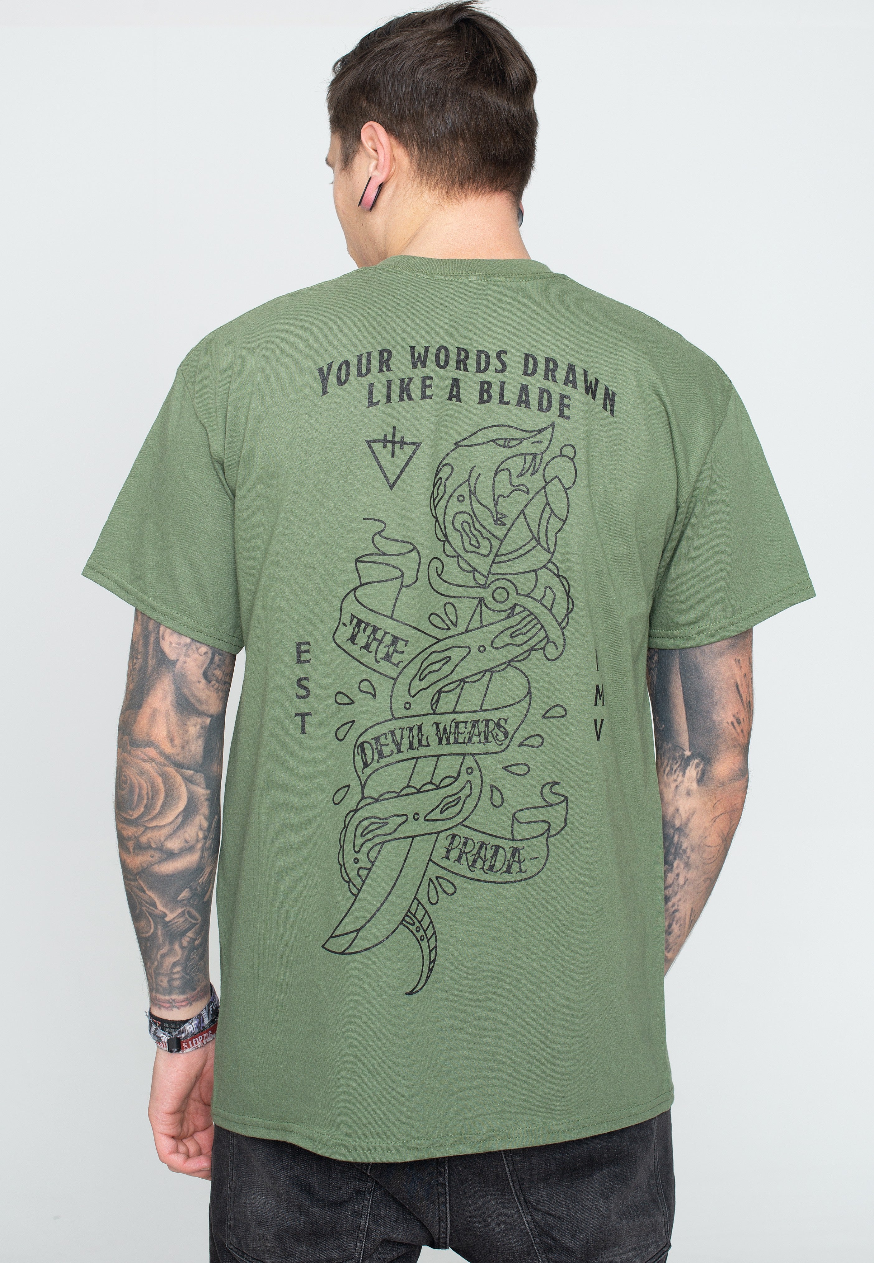 The Devil Wears Prada - Dagger Sword Military Green - T-Shirt | Men-Image