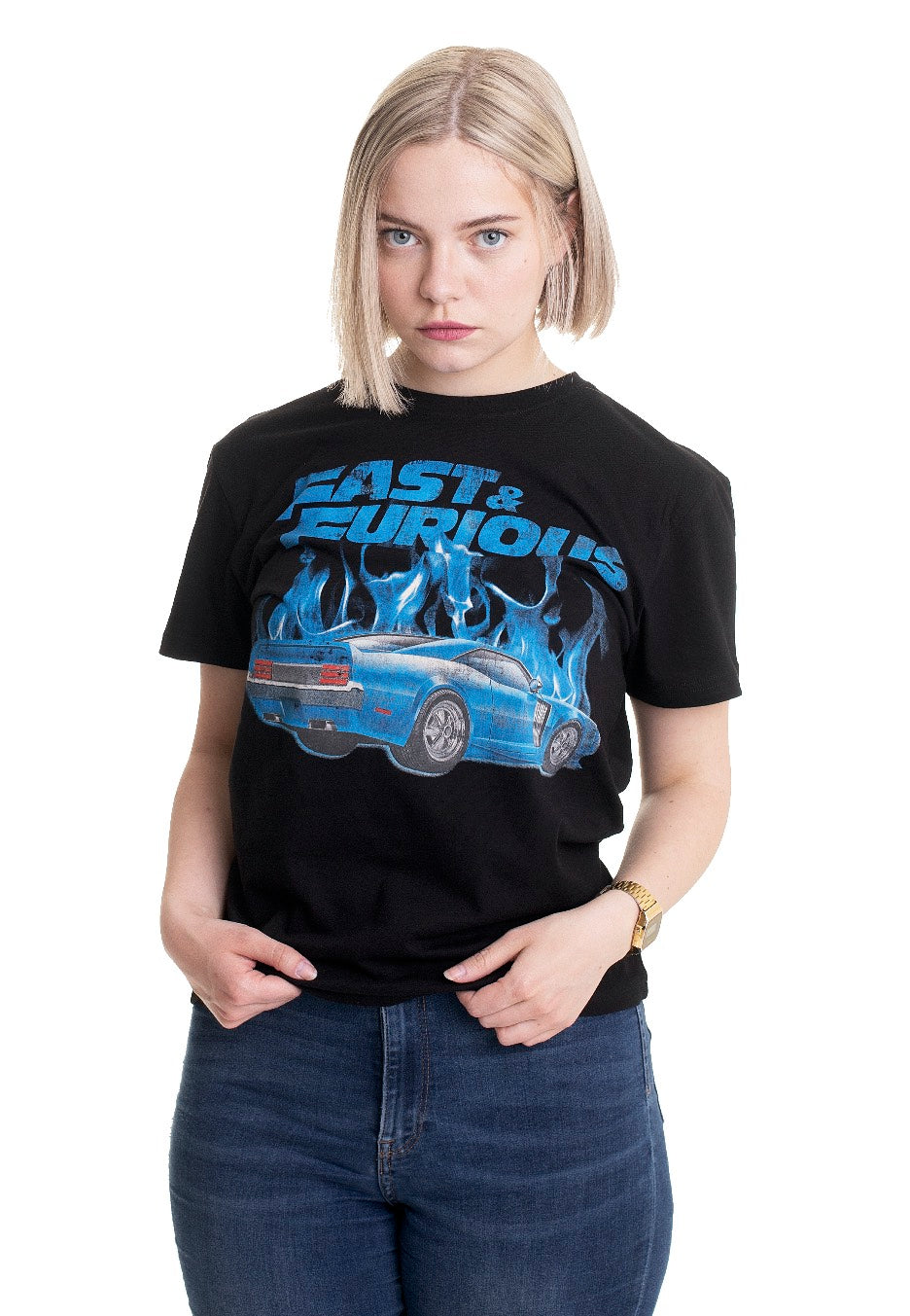 The Fast And The Furious - Blue Flames - T-Shirt | Women-Image